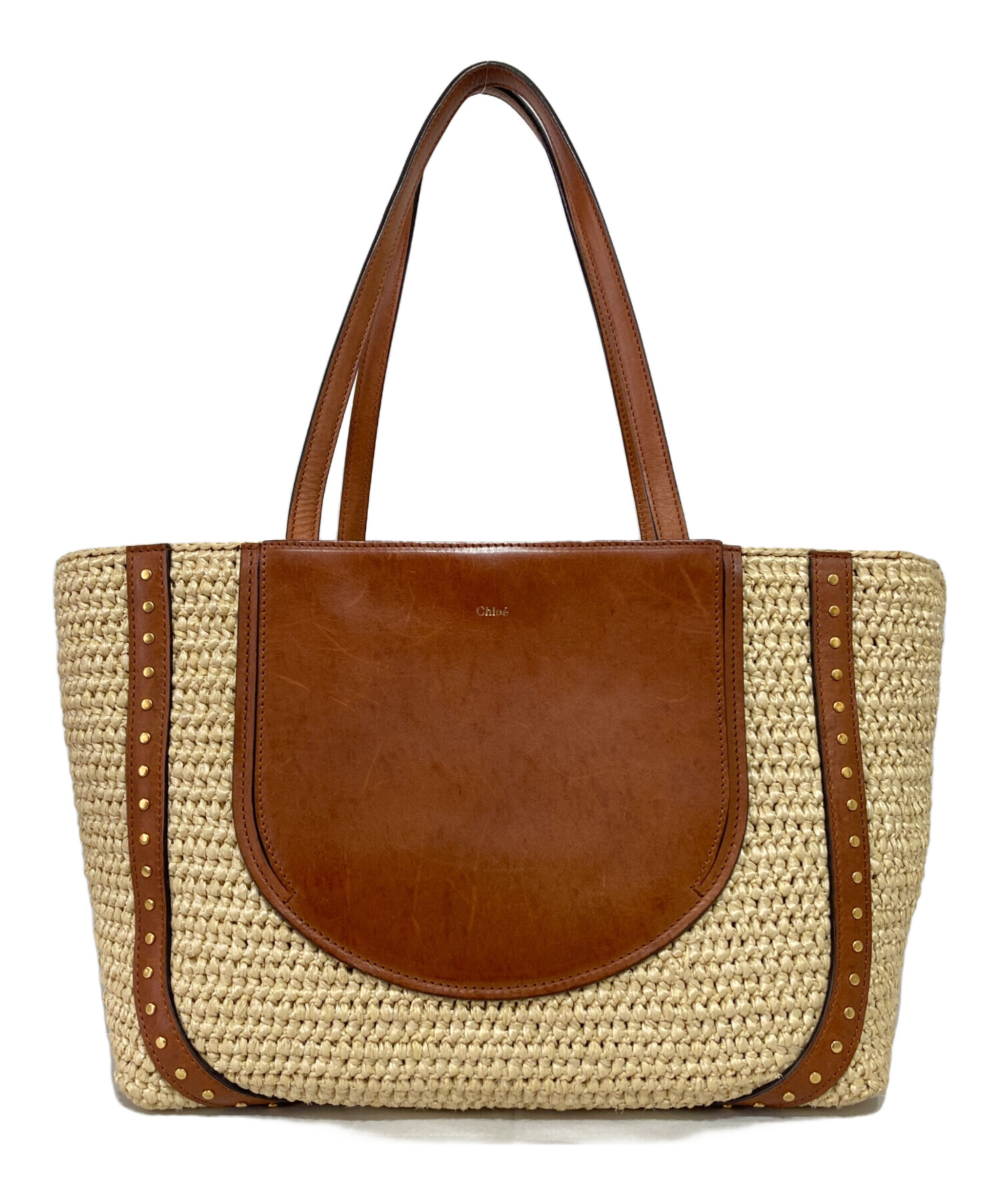 Chloe クロエ ショルダーバッグ  茶 【古着】【中古】【送料無料】 【古着】【中古】 中古・古着通販】Chloe (クロエ) レザーワンショルダーバッグ ブラウン