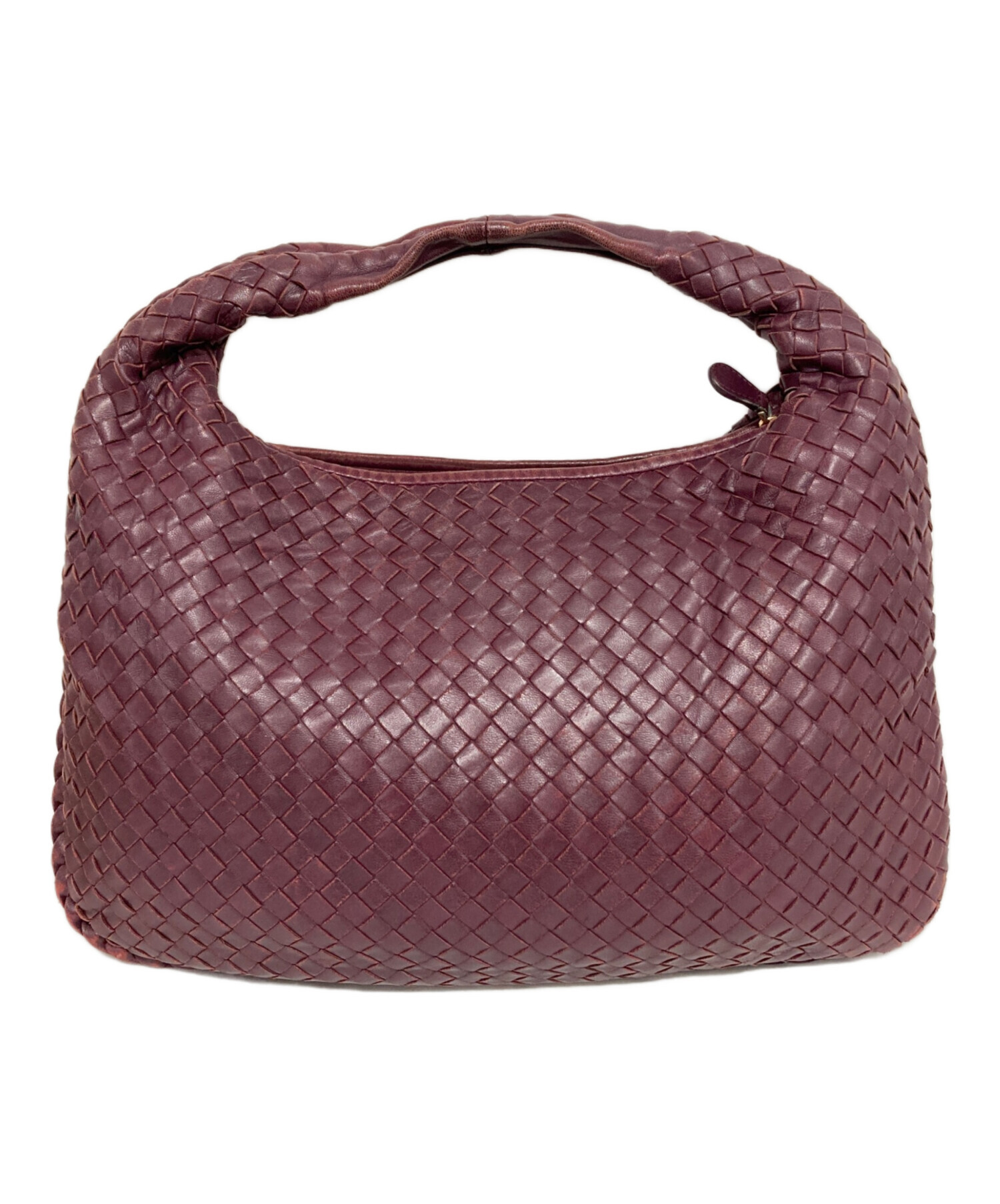 ボッテガヴェネタ ホーボー イントレチャート ハンドバッグ ボルドー 中古・古着通販】BOTTEGA VENETA (ボッテガベネタ) イントレチャート