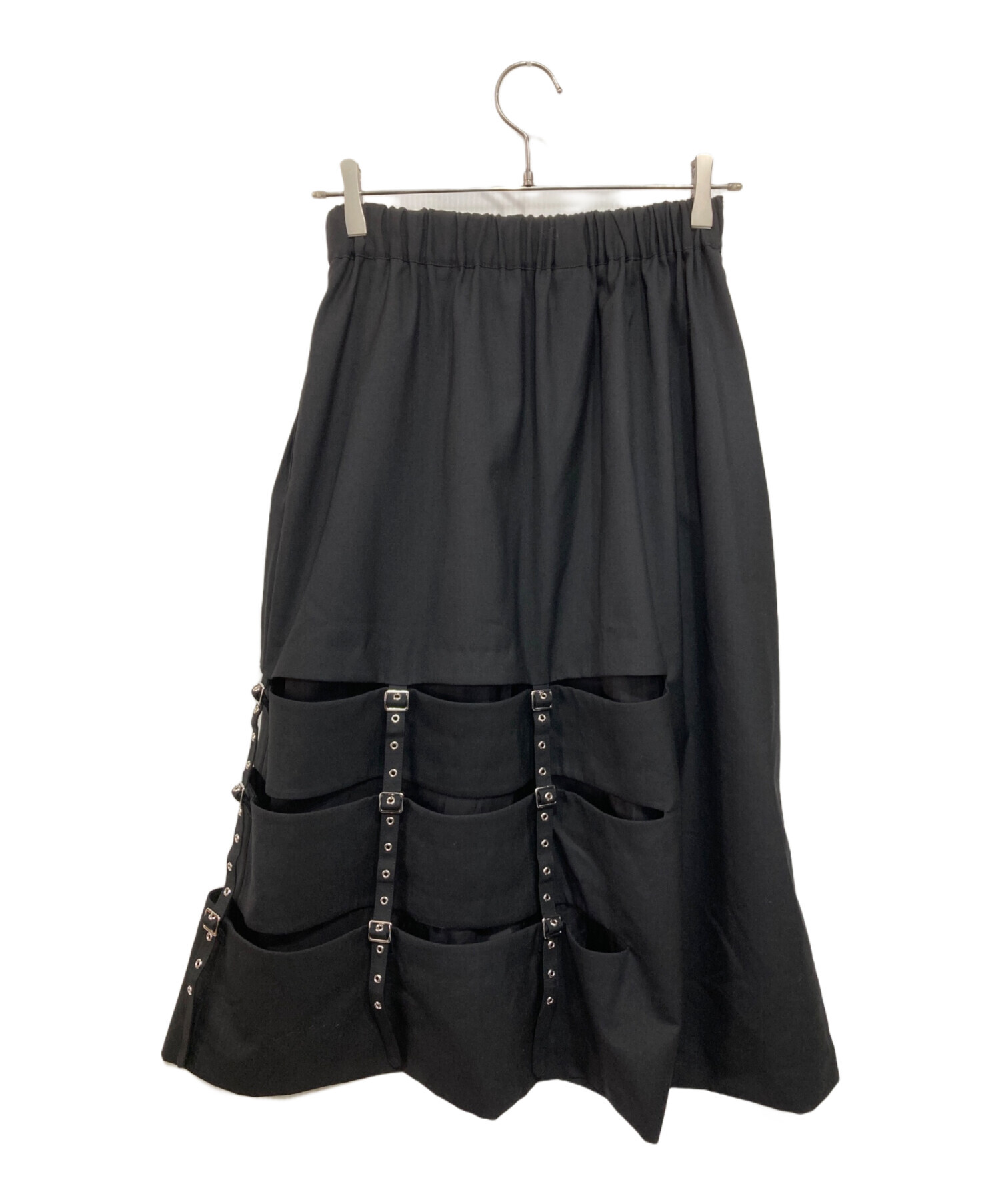 美品！ノアールケイニノミアスカート ノアール ケイ ニノミヤnoir kei ninomiya ウールダブルベルトラップ