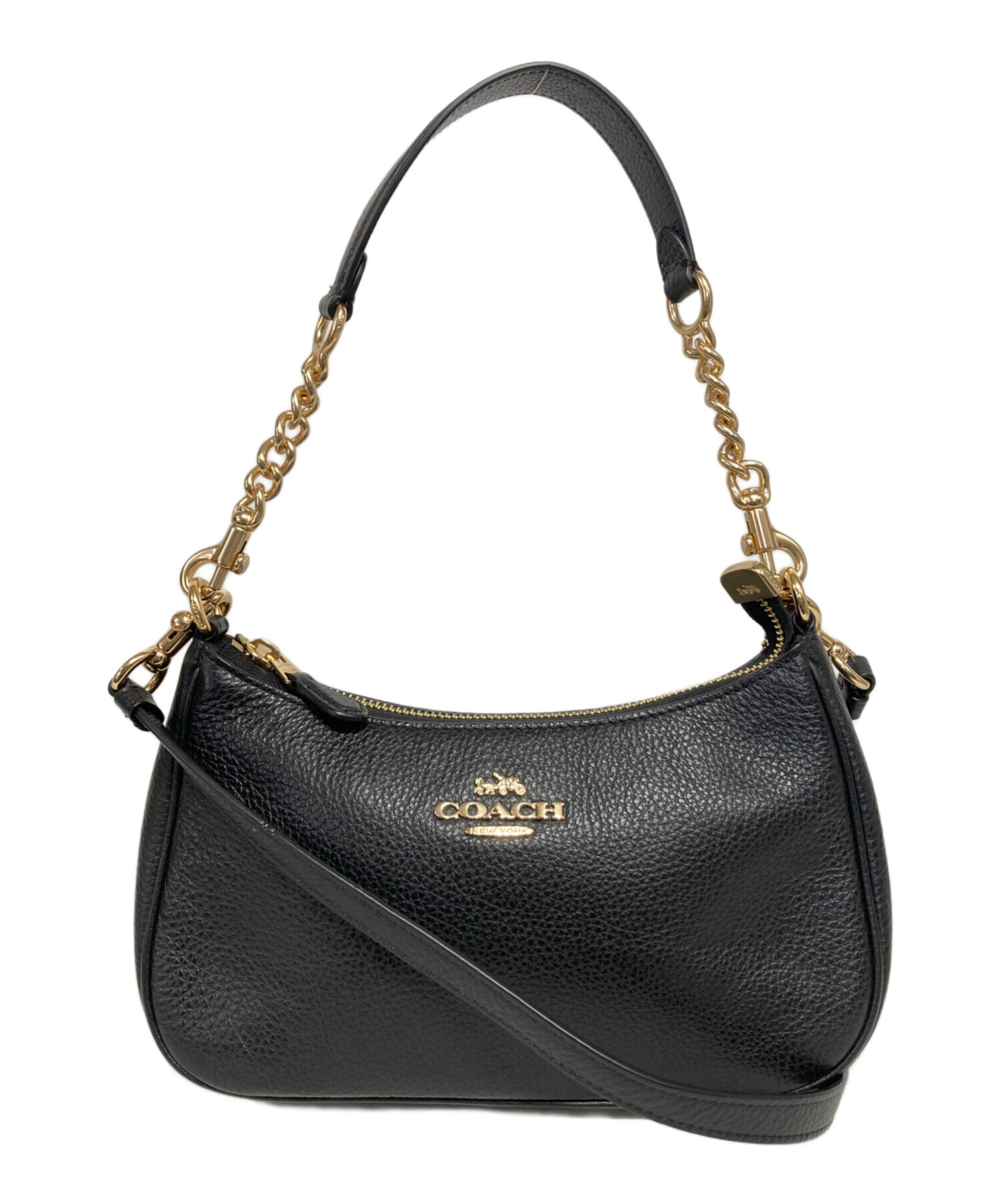 未使用　COACH　バック 中古・古着通販】COACH (コーチ) テリ ショルダー バッグ ブラック