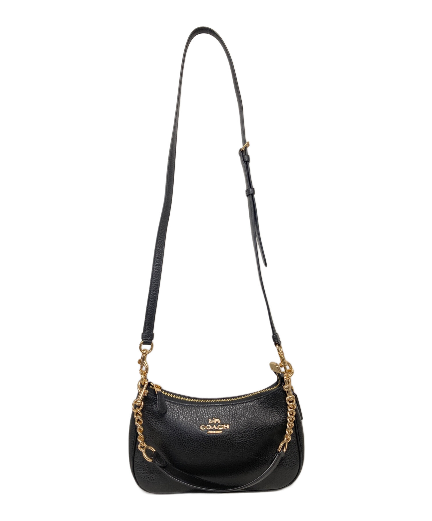 未使用　COACH　バック 中古・古着通販】COACH (コーチ) テリ ショルダー バッグ ブラック