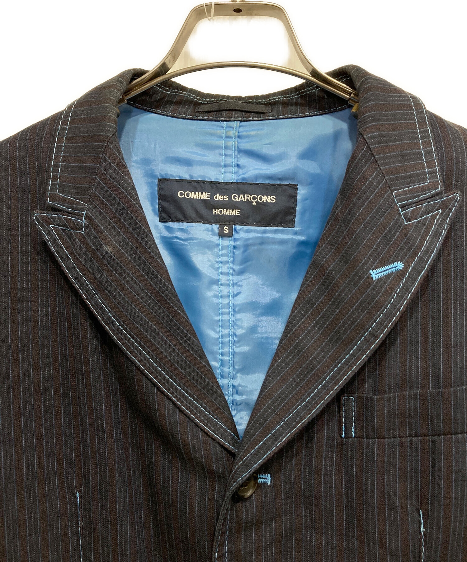 COMME des GARÇONS ストライプジャケット S 中古・古着通販】COMME des GARCONS HOMME (コムデギャルソン オム) 3B