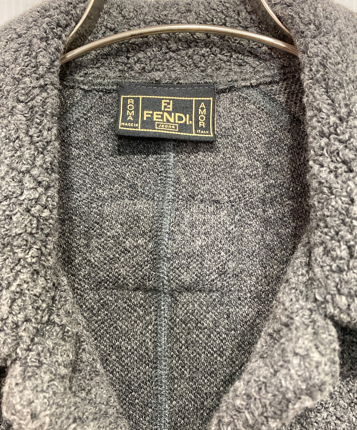 中古・古着通販】FENDI (フェンディ) 90'sテディコート グレー サイズ