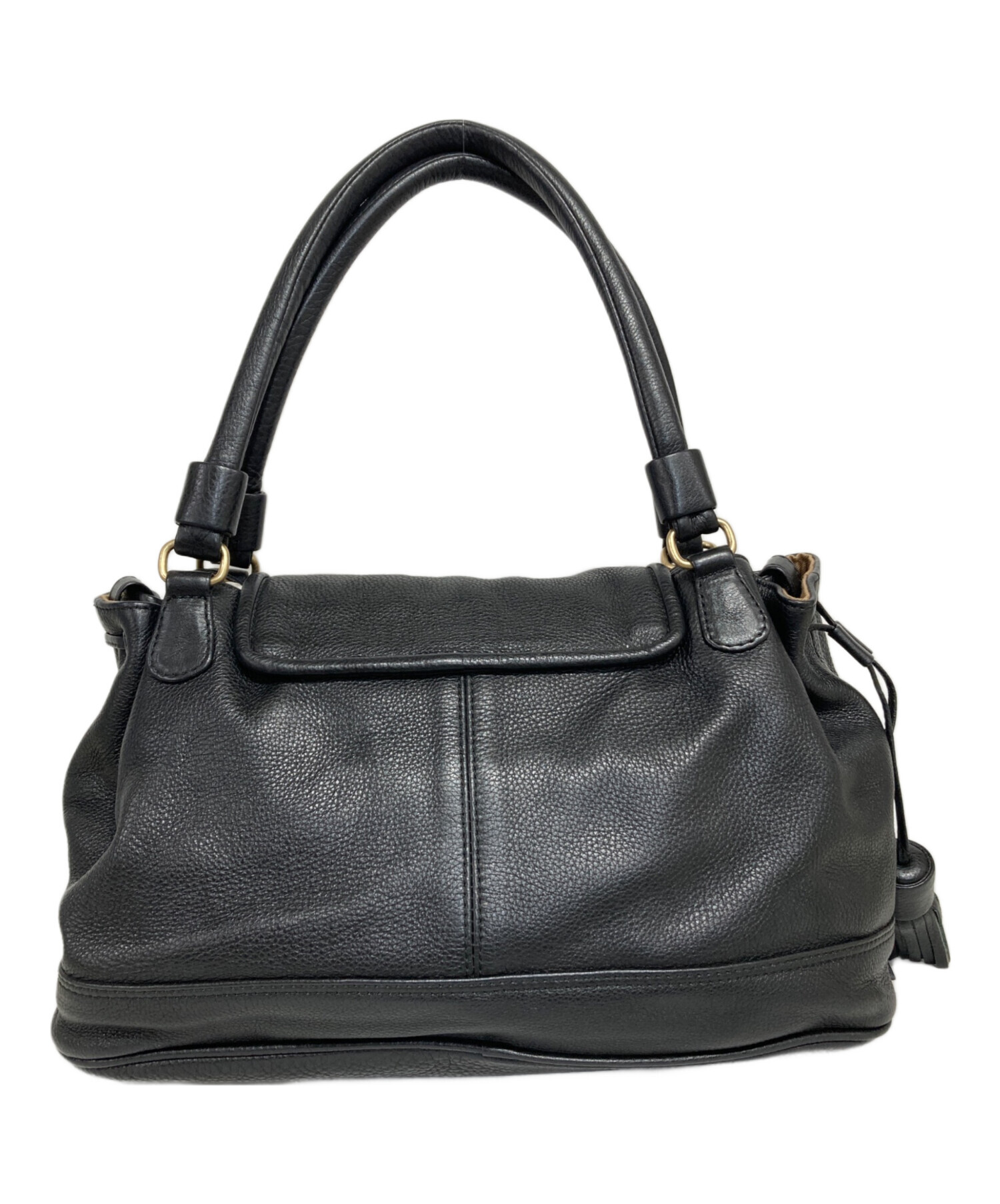 see by chloeブラックレザー ハンドバッグ 中古・古着通販】SEE BY CHLOE (シーバイクロエ) ジップレザー