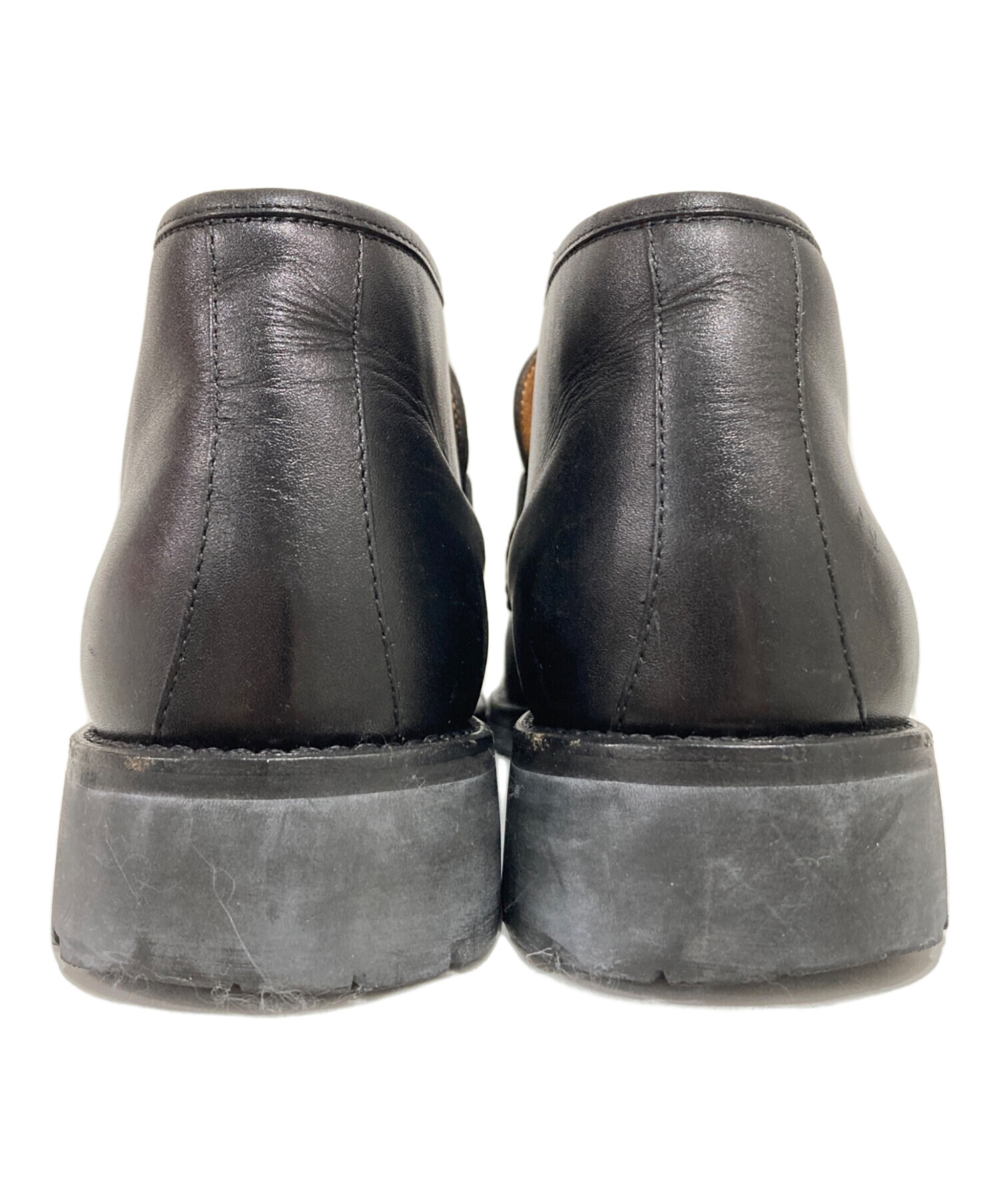 中古・古着通販】GUCCI (グッチ) ホースビットチャッカブーツ ブラック