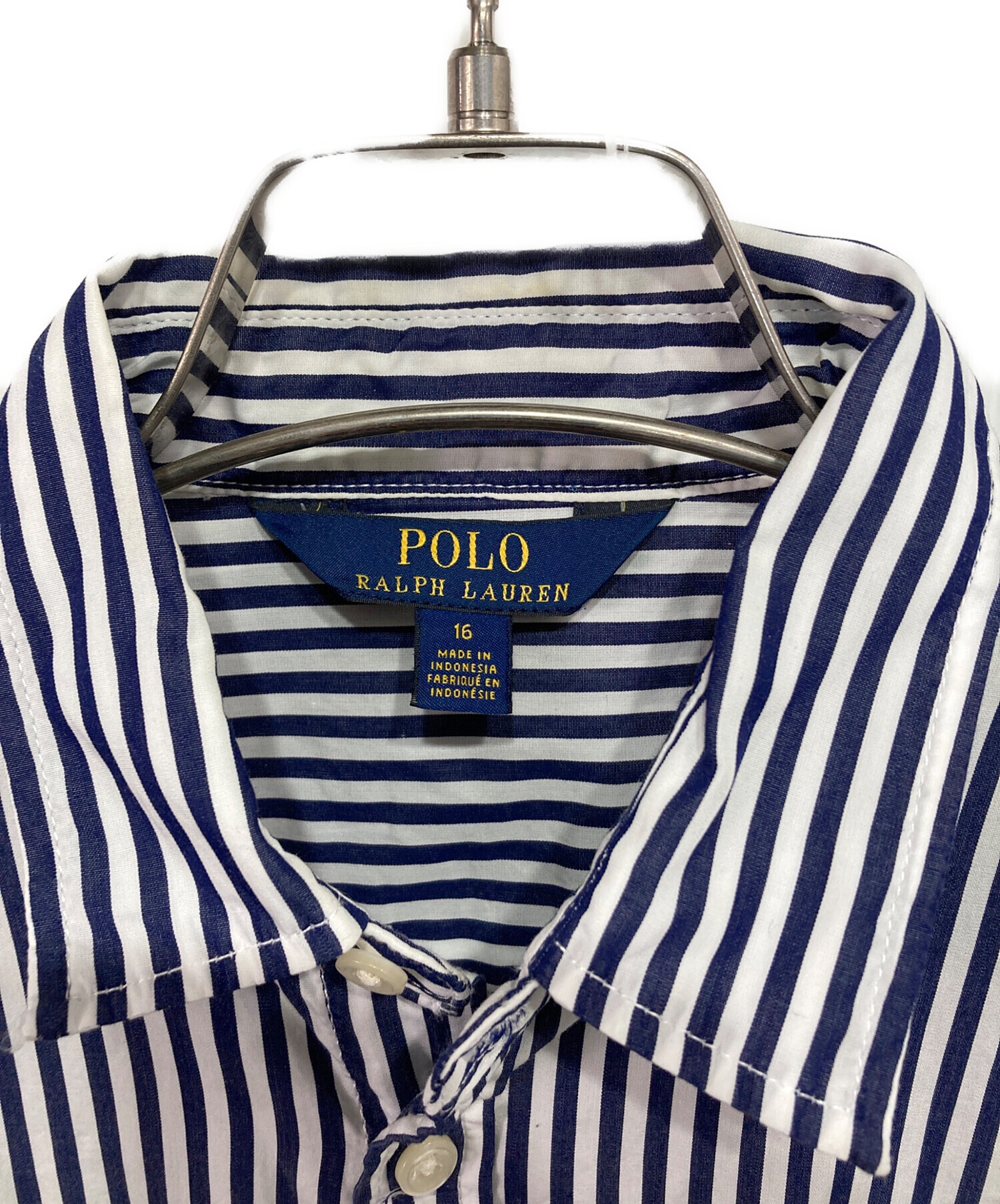 Polo Ralph Lauren ストライプシャツワンピース 中古・古着通販】POLO RALPH LAUREN (ポロ・ラルフローレン