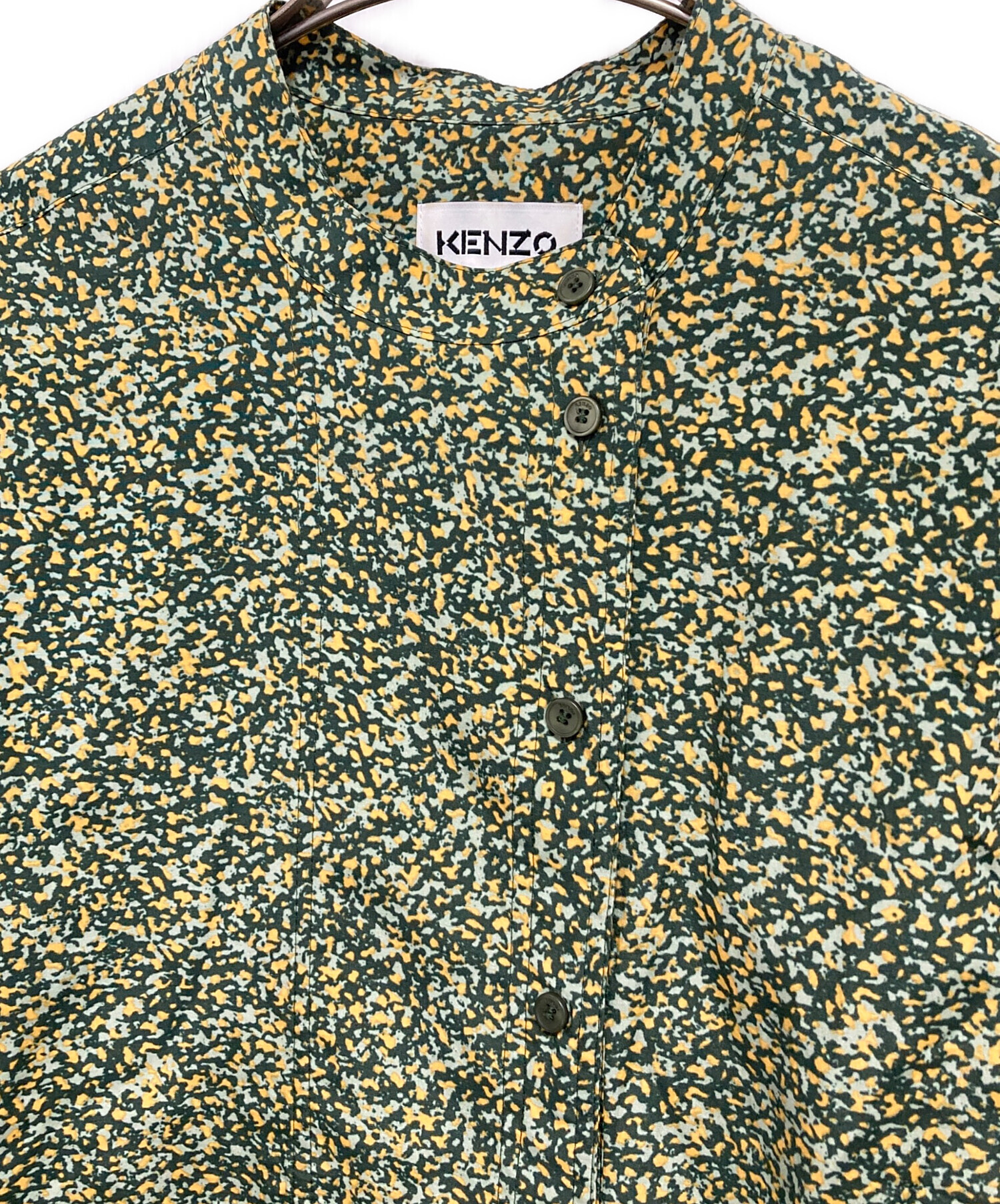 中古・古着通販】KENZO (ケンゾー) 総柄ブラウス グリーン サイズ:36