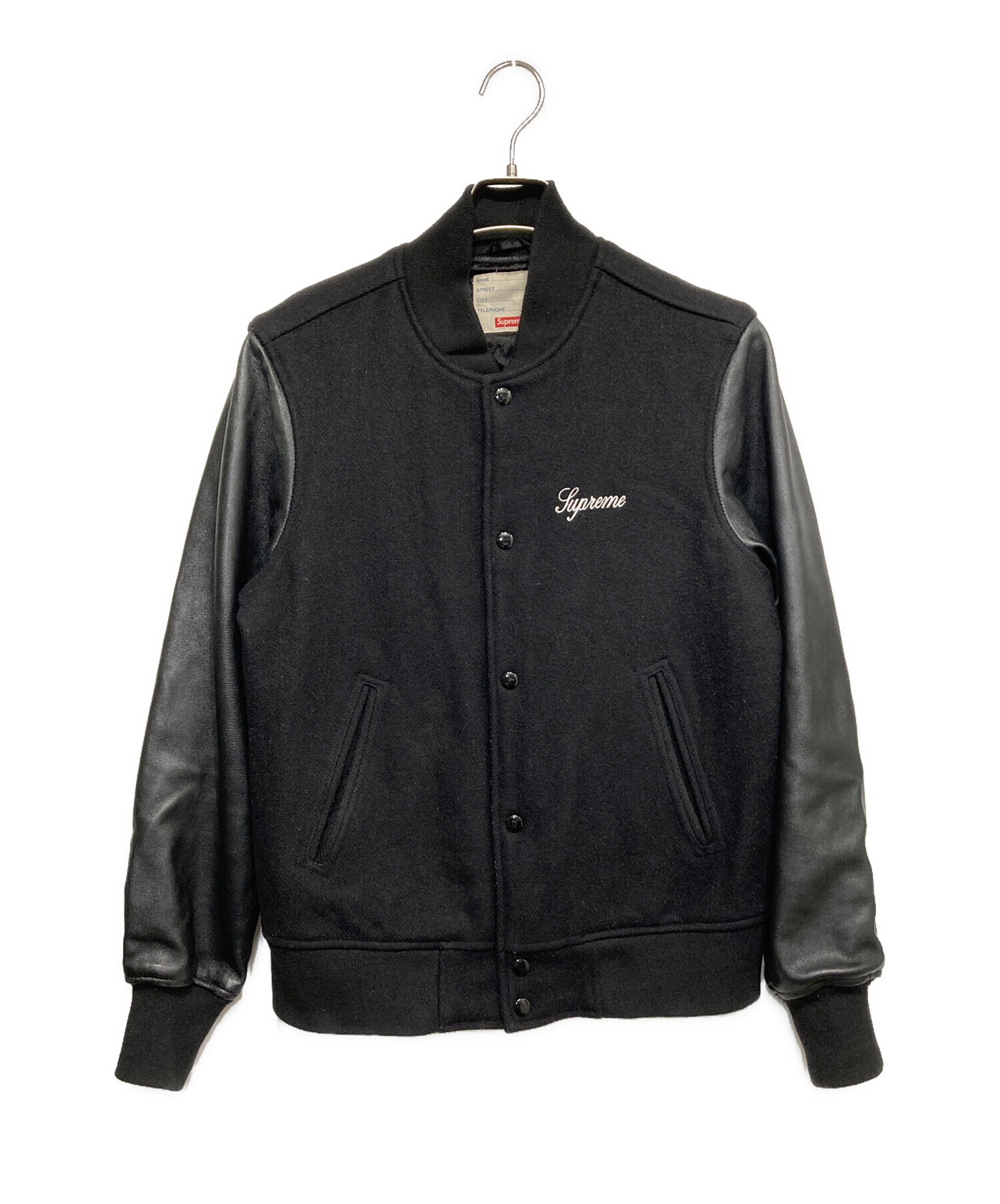 Supreme varsity jacket black 2015A/W美中古L 中古・古着通販】SUPREME (シュプリーム) wool varsity jacket