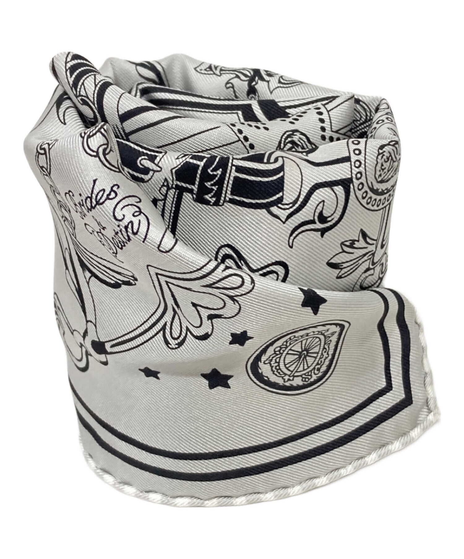 未使用品　HERMES IN THE MOUNTAINS カレ 55cm 中古・古着通販】HERMES (エルメス) カレ55 BRIDES ET DESTIN BAND 馬