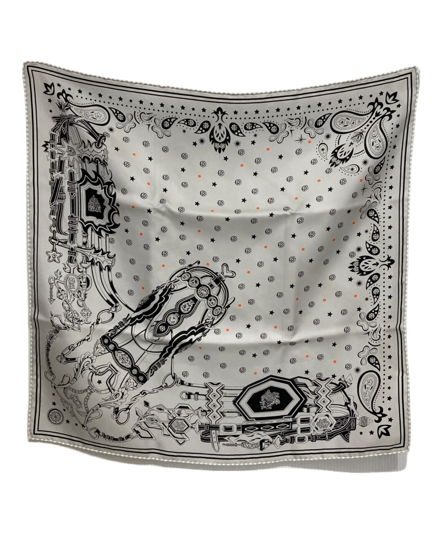 未使用品　HERMES IN THE MOUNTAINS カレ 55cm 中古・古着通販】HERMES (エルメス) カレ55 BRIDES ET DESTIN BAND 馬