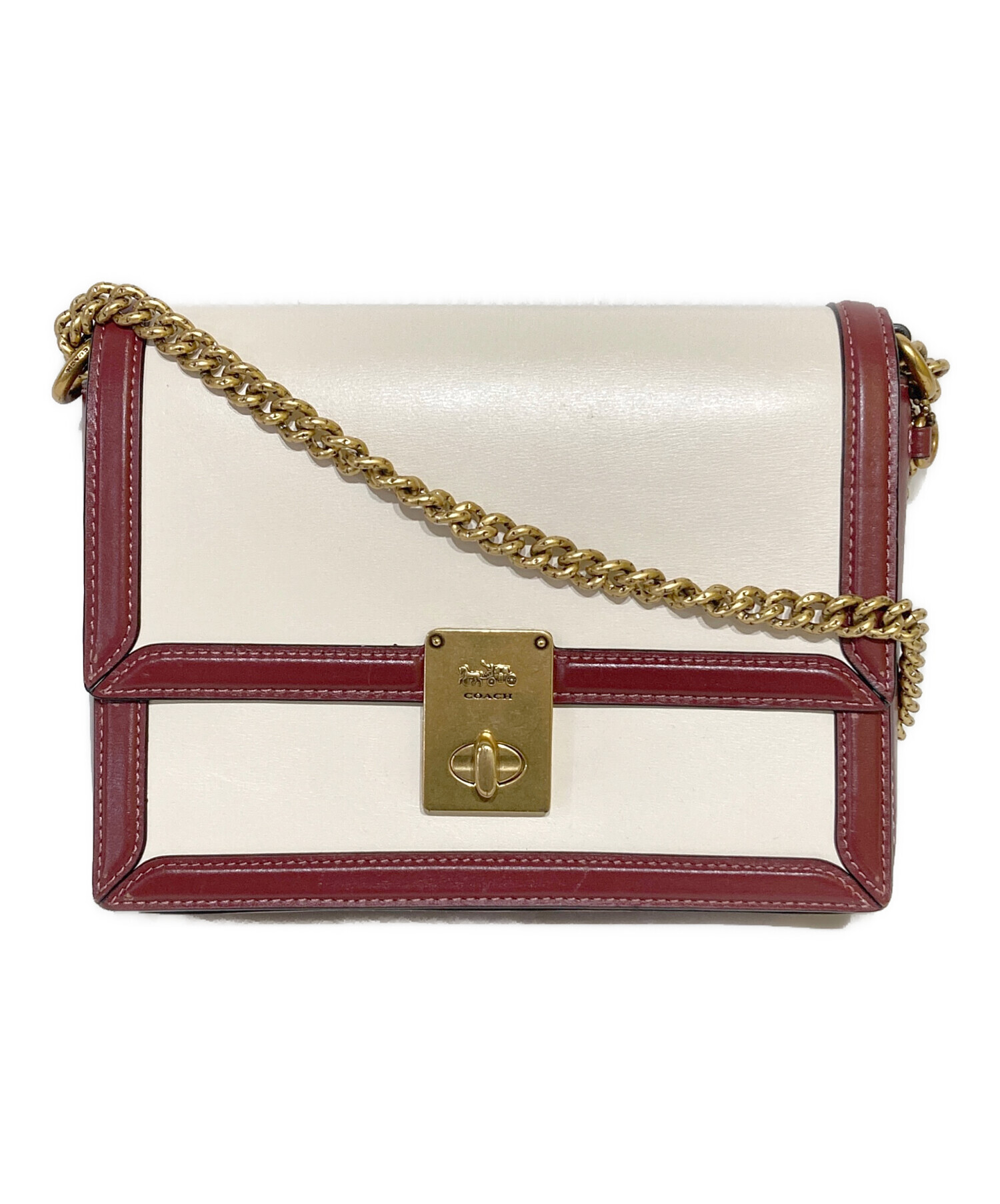 中古・古着通販】COACH (コーチ) ハットン ショルダー バッグ レッド 