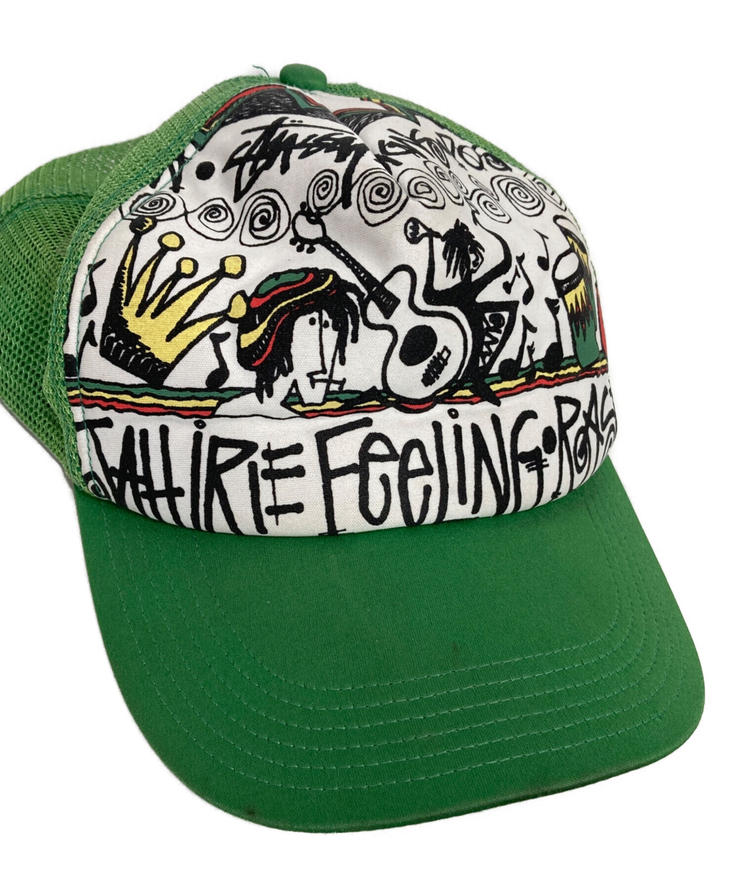 中古・古着通販】stussy (ステューシー) メッシュキャップ グリーン