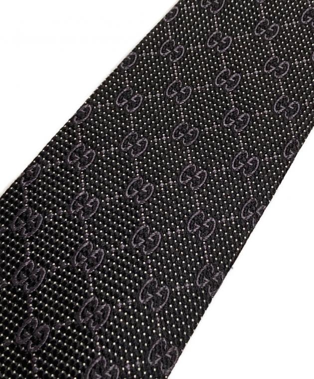 中古・古着通販】GUCCI (グッチ) GGネクタイ ブラック サイズ
