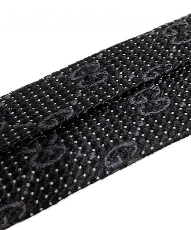 dunhill × GUCCI ダイヤ柄 黒金ボタン モヘアブレンド 高級スーツ 中古・古着通販】GUCCI (グッチ) GGネクタイ ブラック サイズ