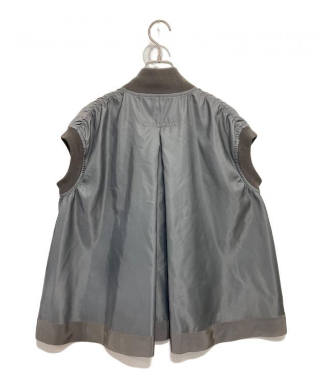 中古・古着通販】sacai (サカイ) MA-1 ツイル ジップ ベスト グレー