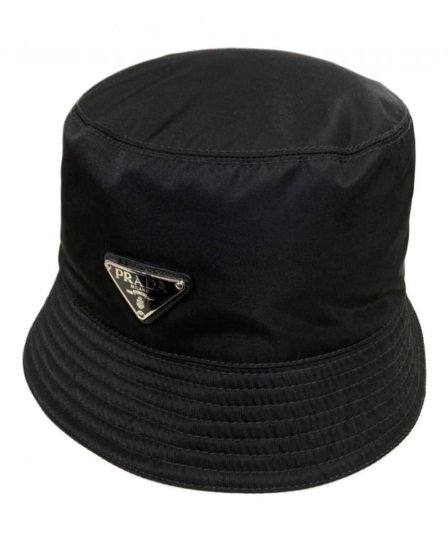 PRADA バケットハット　Lサイズ 中古・古着通販】PRADA (プラダ) Re-Nylon バケットハット ブラック
