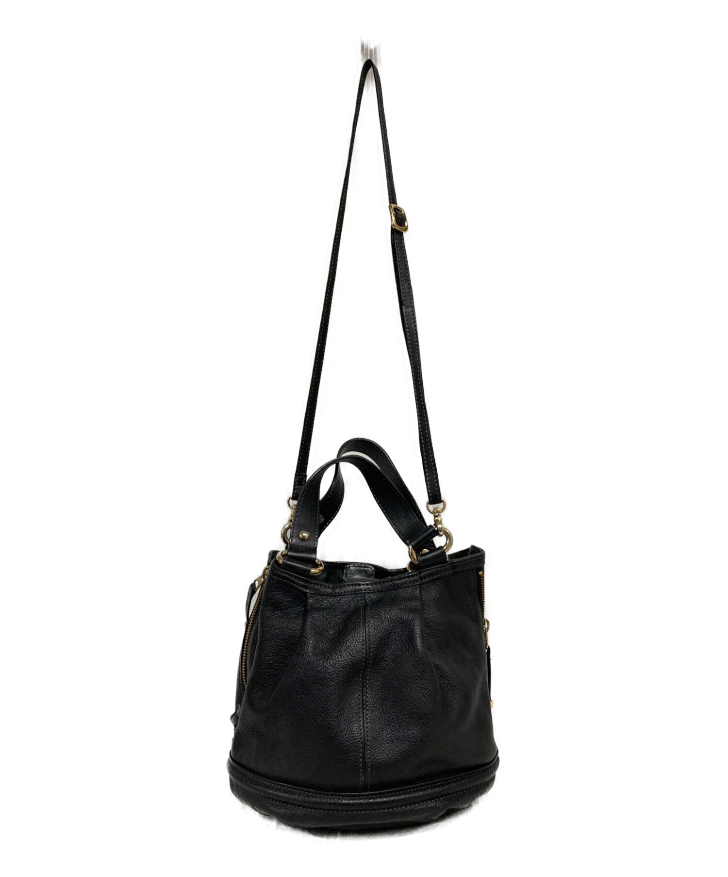 希少美品バーバリーブルーレーベル レザーミニハンドバッグ ショルダー2way 黒 中古・古着通販】BURBERRY BLUE LABEL (バーバリー ブルー レーベル