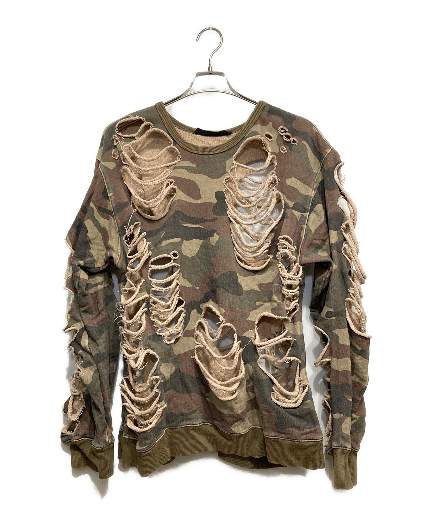 トップス JUN NAKAYAMA DISTRESSED CREWNECK 中古・古着通販】JUN NAKAYAMA (ジュンナカヤマ) DISTRESSED CREWNECK