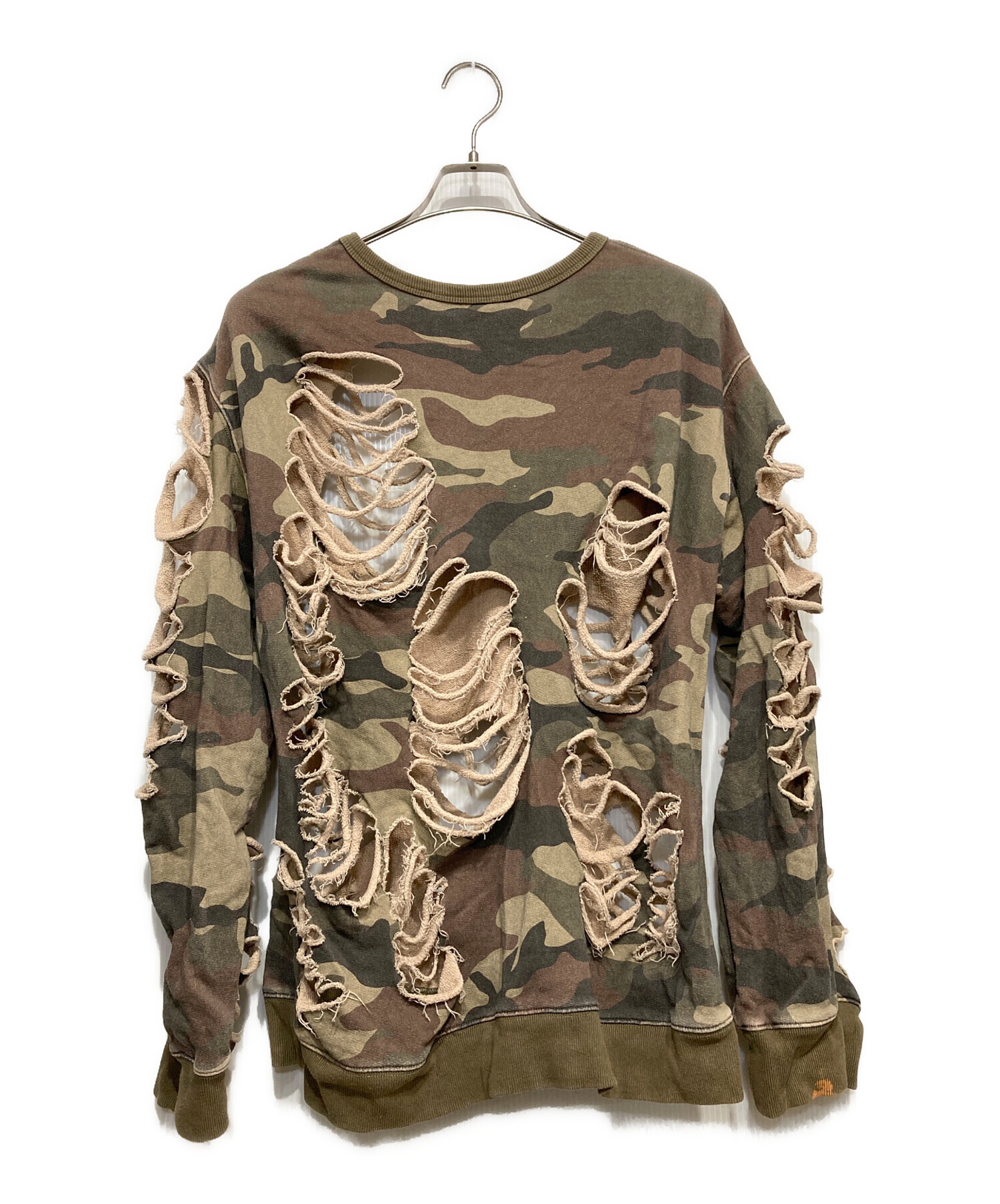 中古・古着通販】JUN NAKAYAMA (ジュンナカヤマ) DISTRESSED CREWNECK