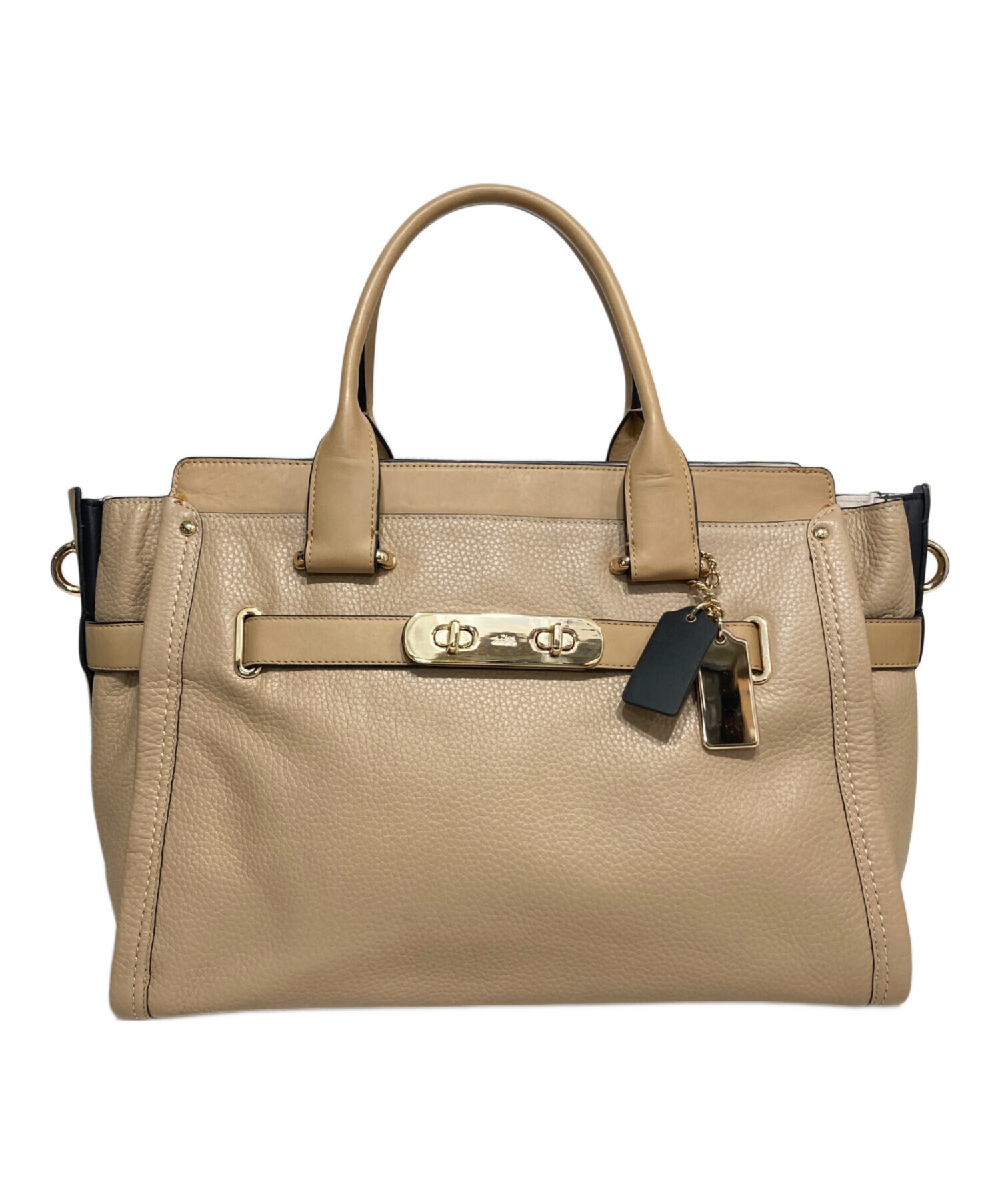中古・古着通販】COACH (コーチ) ハンドバッグ ベージュ｜ブランド 