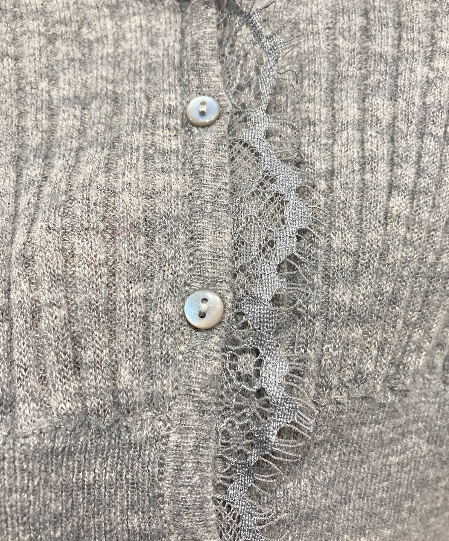 【未使用】COCO DEAL 刺繍ニットカーディガン　チャコールグレー 中古・古着通販】COCODEAL (ココディール) シアーリブレース
