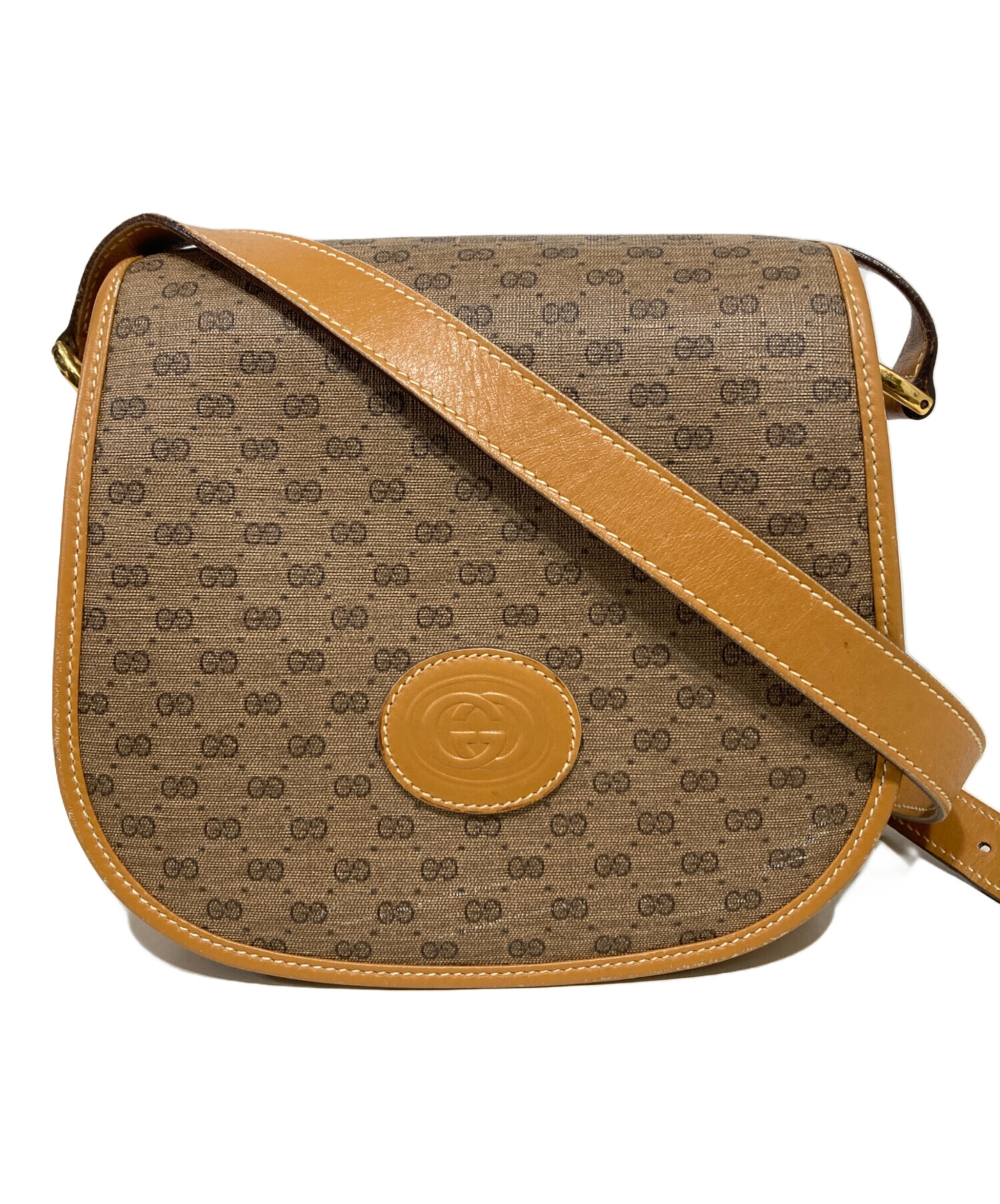GUCCI インターロッキング ショルダーバッグ 中古・古着通販】GUCCI (グッチ) インターロッキングマイクロGG
