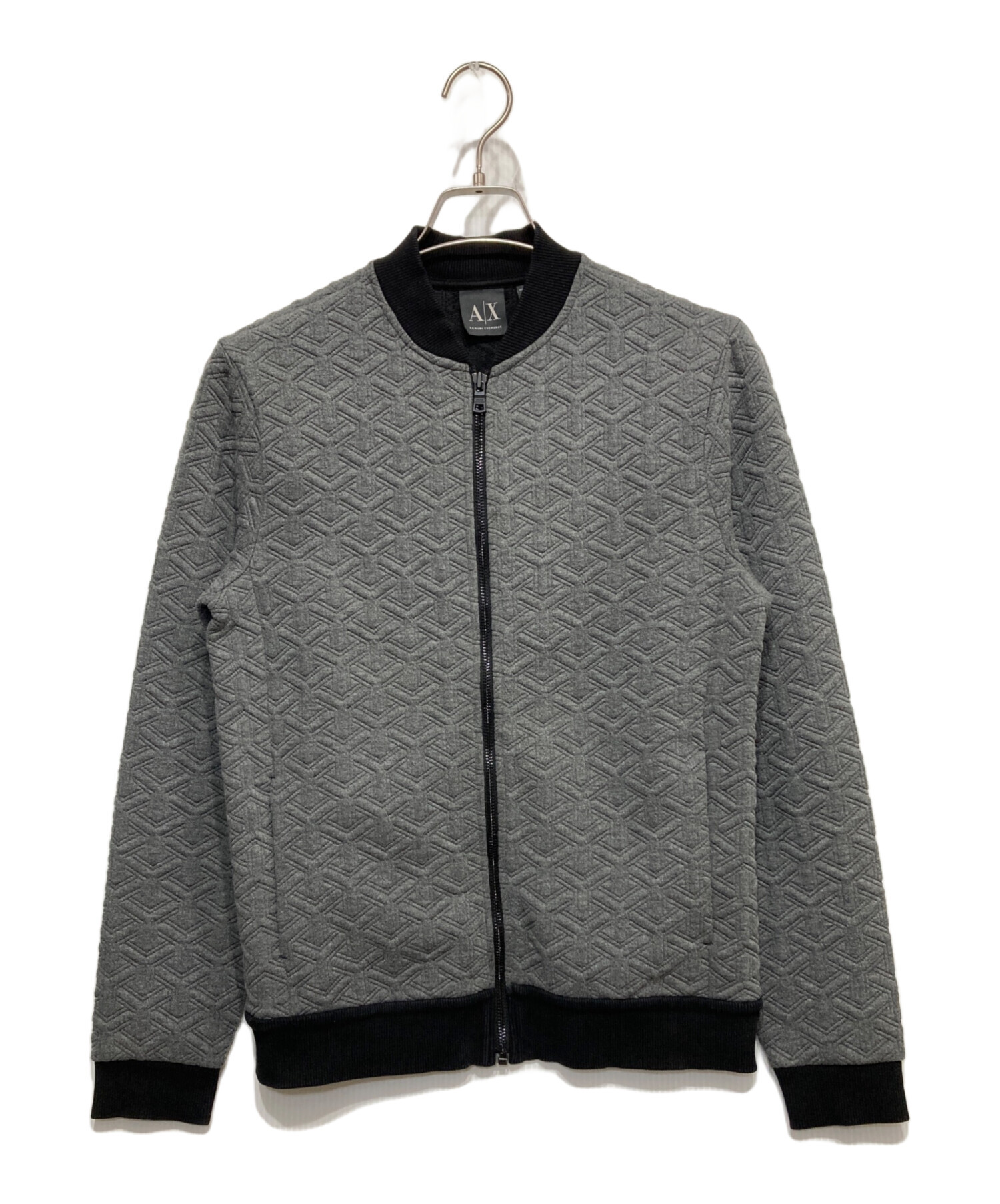 EMPORIO ARMANI カジュアルジャケット L グレー 【古着】【中古】【送料無料】 中古・古着通販】ARMANI EXCHANGE (アルマーニ エクスチェンジ) ジップ