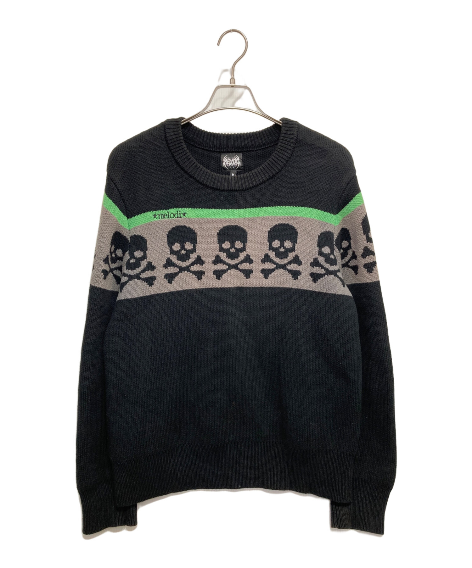 ec melodi カラビナ 中古・古着通販】ec melodi (イーシー メロディ) Heavy Knit Skull