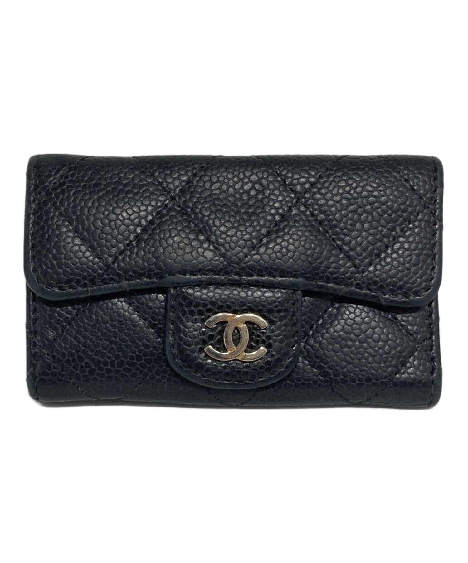 【1点限り】CHANELキーケース ブラック マトラッセ 中古・古着通販】CHANEL (シャネル) マトラッセキーケース ブラック