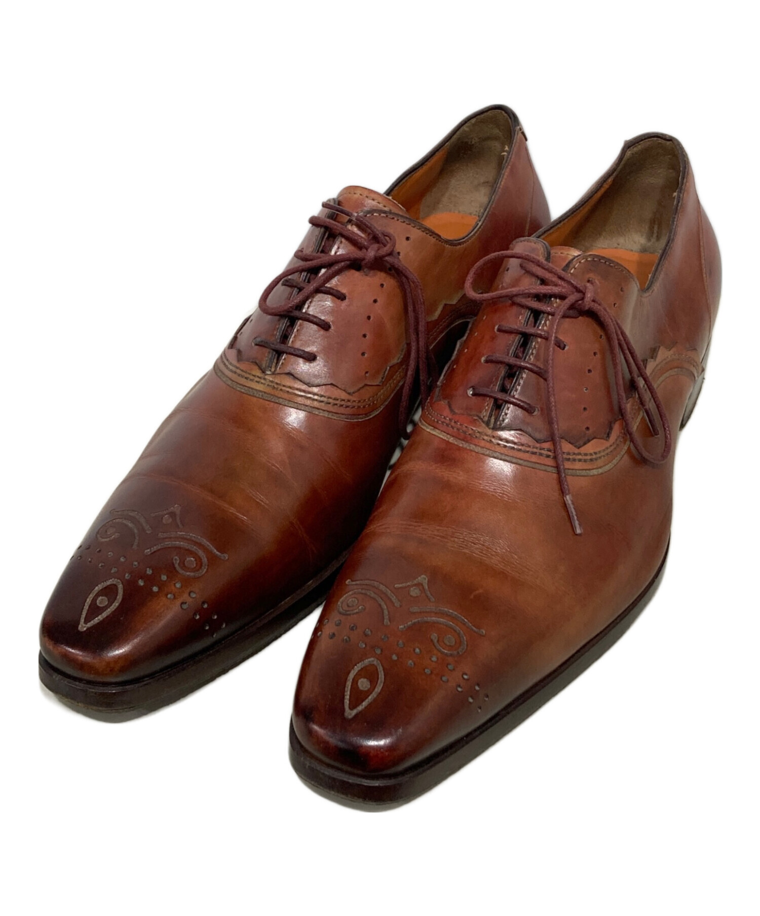 中古・古着通販】Santoni (サントーニ) メダリオンシューズ ブラウン
