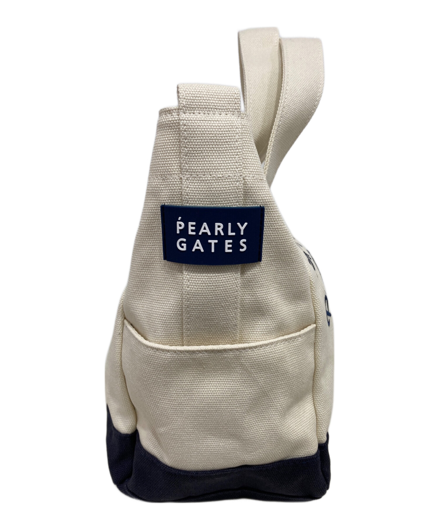 PEARLY GATES トートバッグ ベージュ 中古・古着通販】PEARLY GATES (パーリーゲイツ) スマイルキャンバス