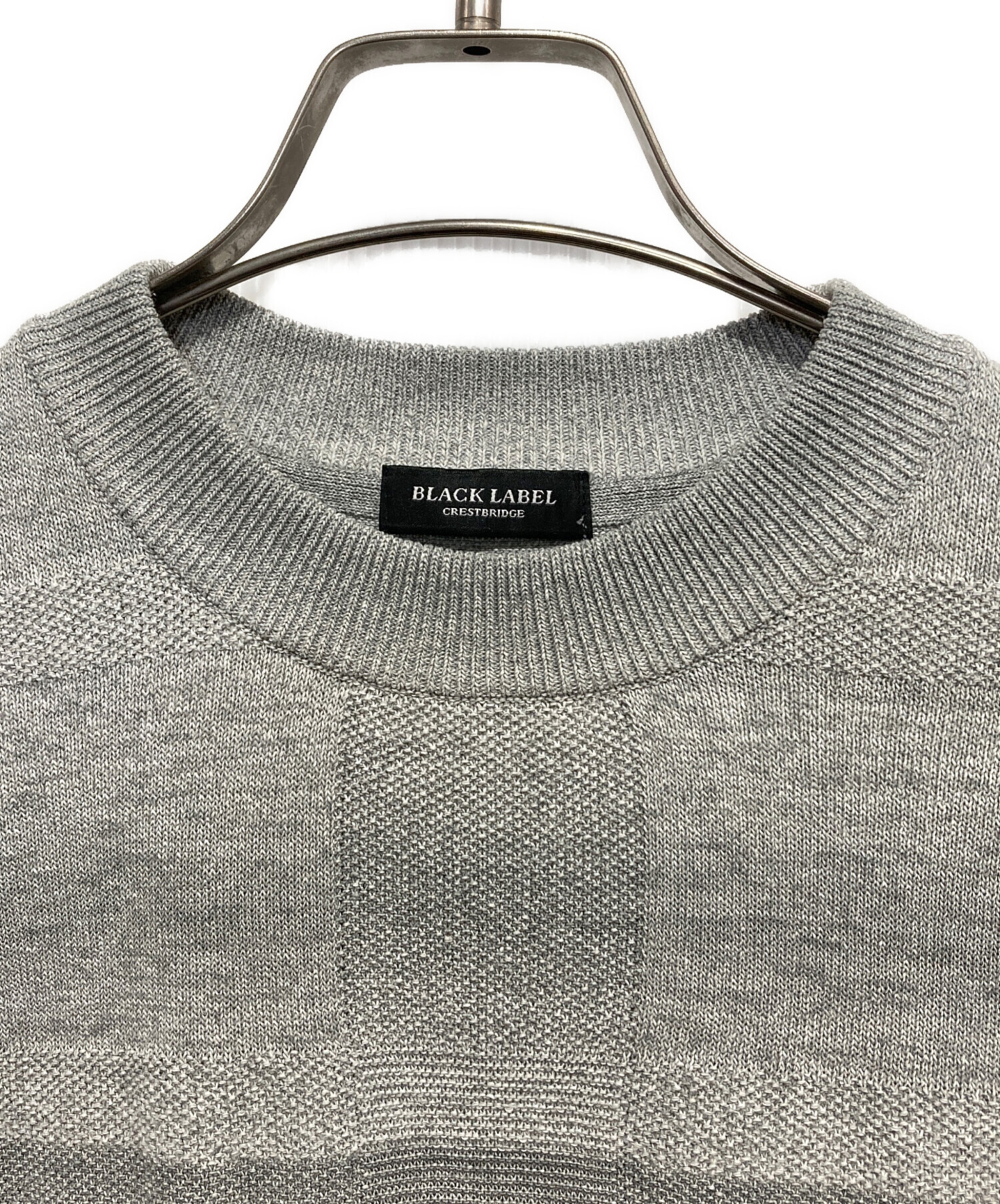 新品未使用 ブラックレーベルクレストブリッジ サマーニット ロゴプレートグレーM 中古・古着通販】BLACK LABEL CRESTBRIDGE (ブラックレーベル クレスト