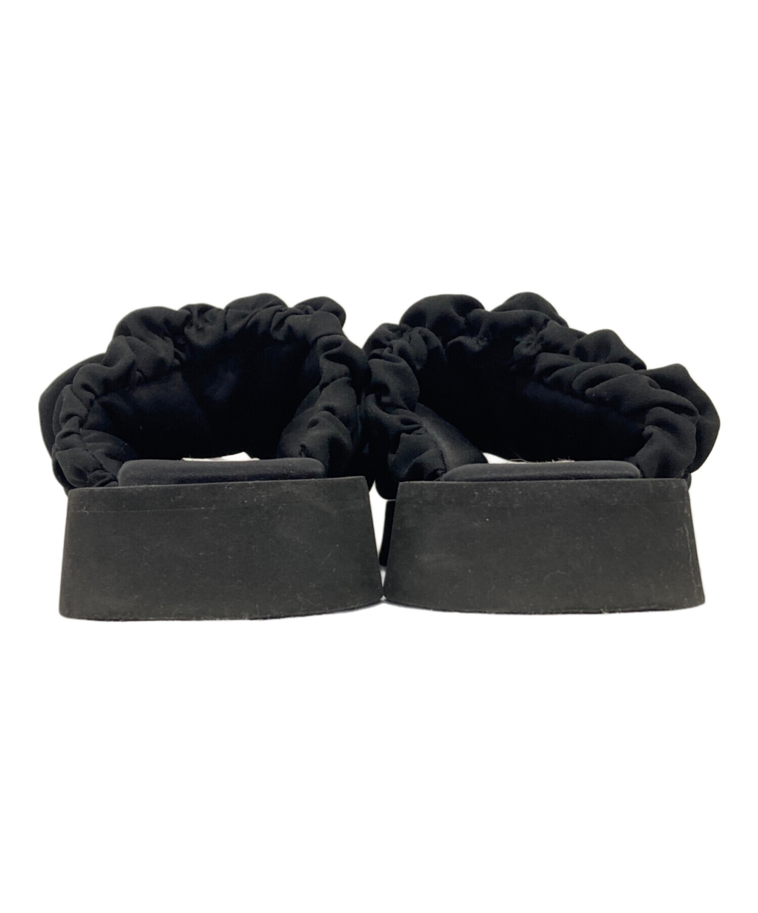 中古・古着通販】ENFOLD (エンフォルド) WAVE SANDAL ブラック サイズ