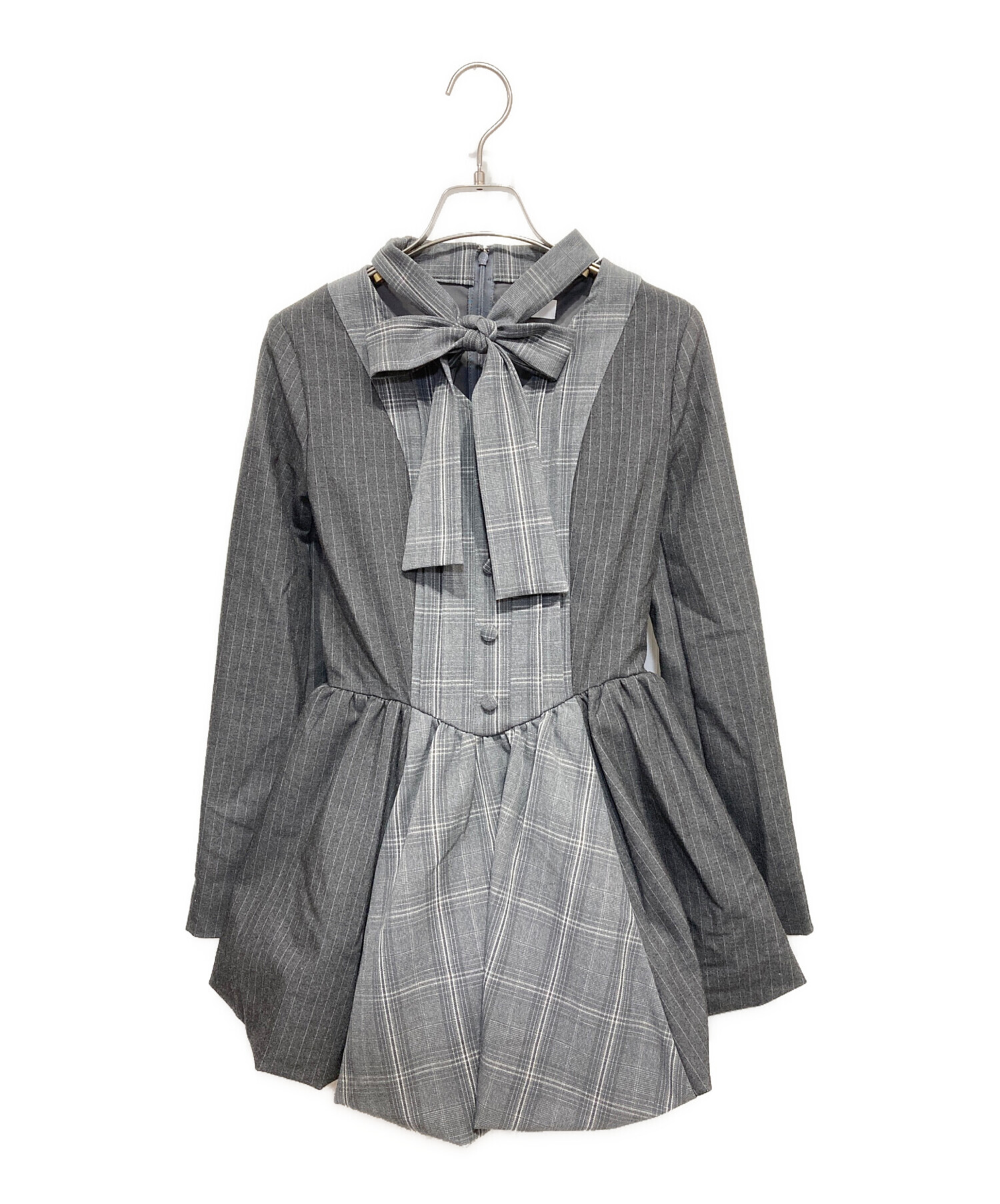 中古・古着通販】Darich (ダーリッチ) チェックストライプバルーンミニ