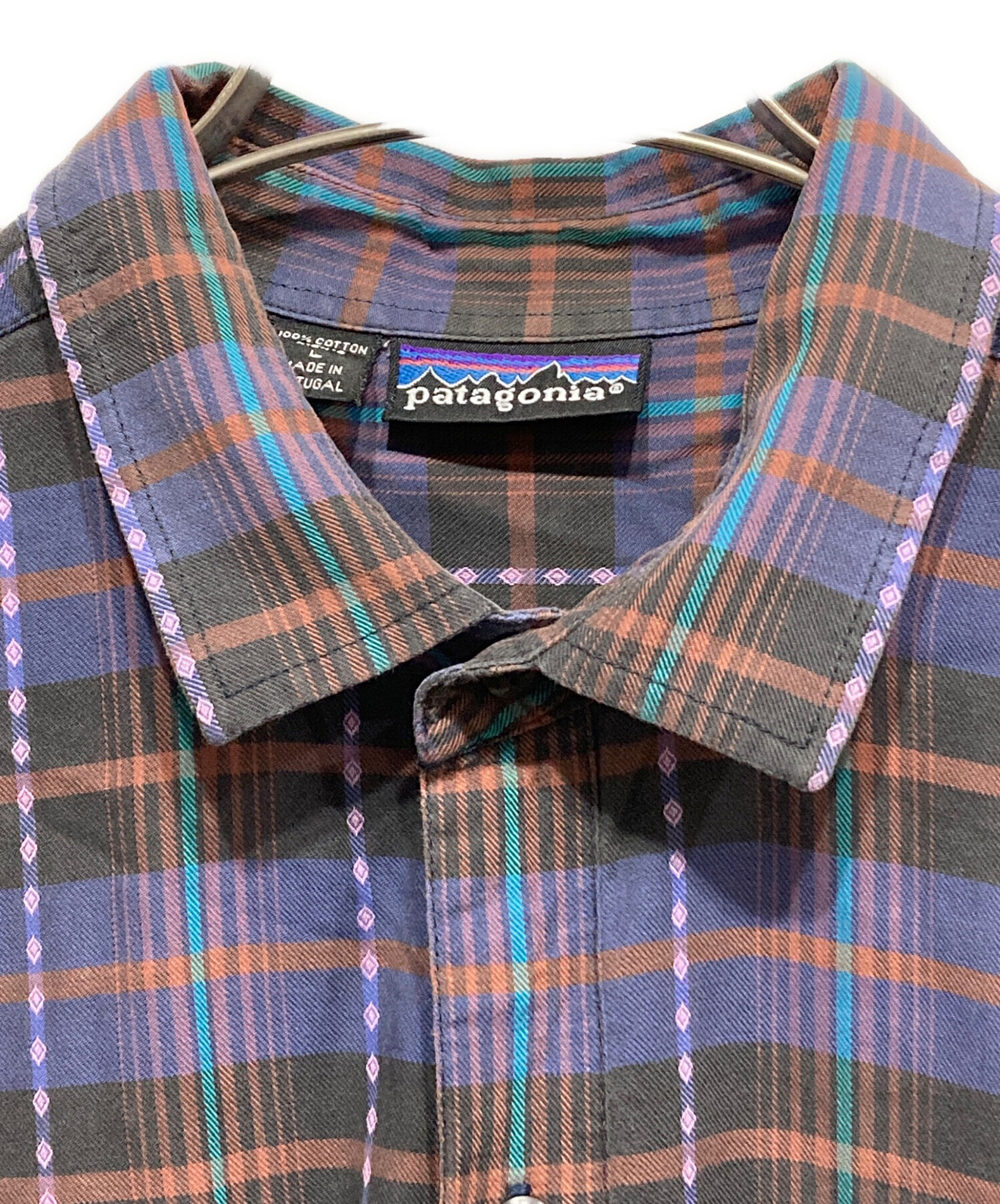 patagonia L パープル×ホワイト シャドー？チェックシャツ 中古・古着通販】Patagonia (パタゴニア) ヴィンテージチェックシャツ