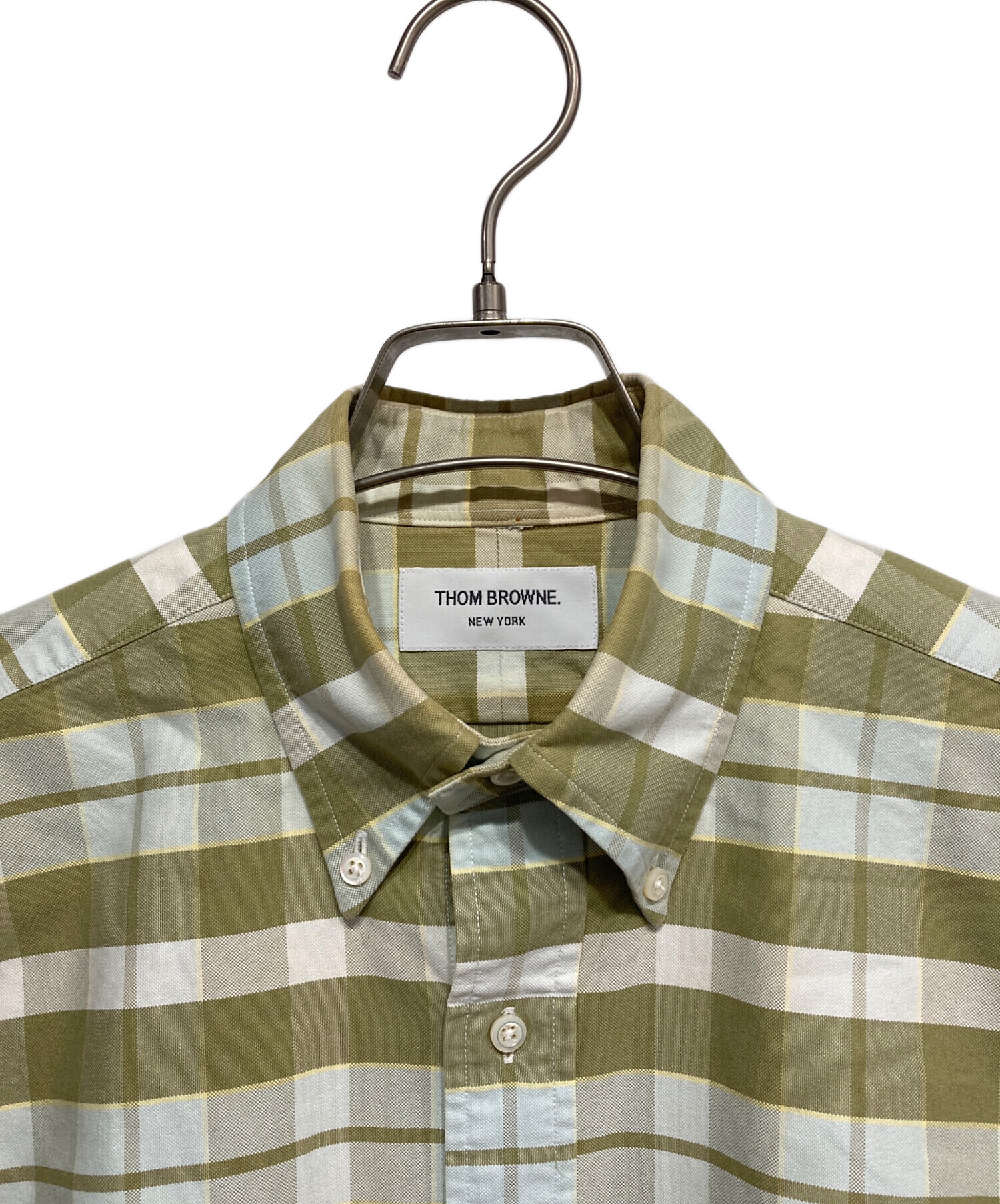 中古・古着通販】Thom Browne (トムブラウン) チェックシャツ グリーン