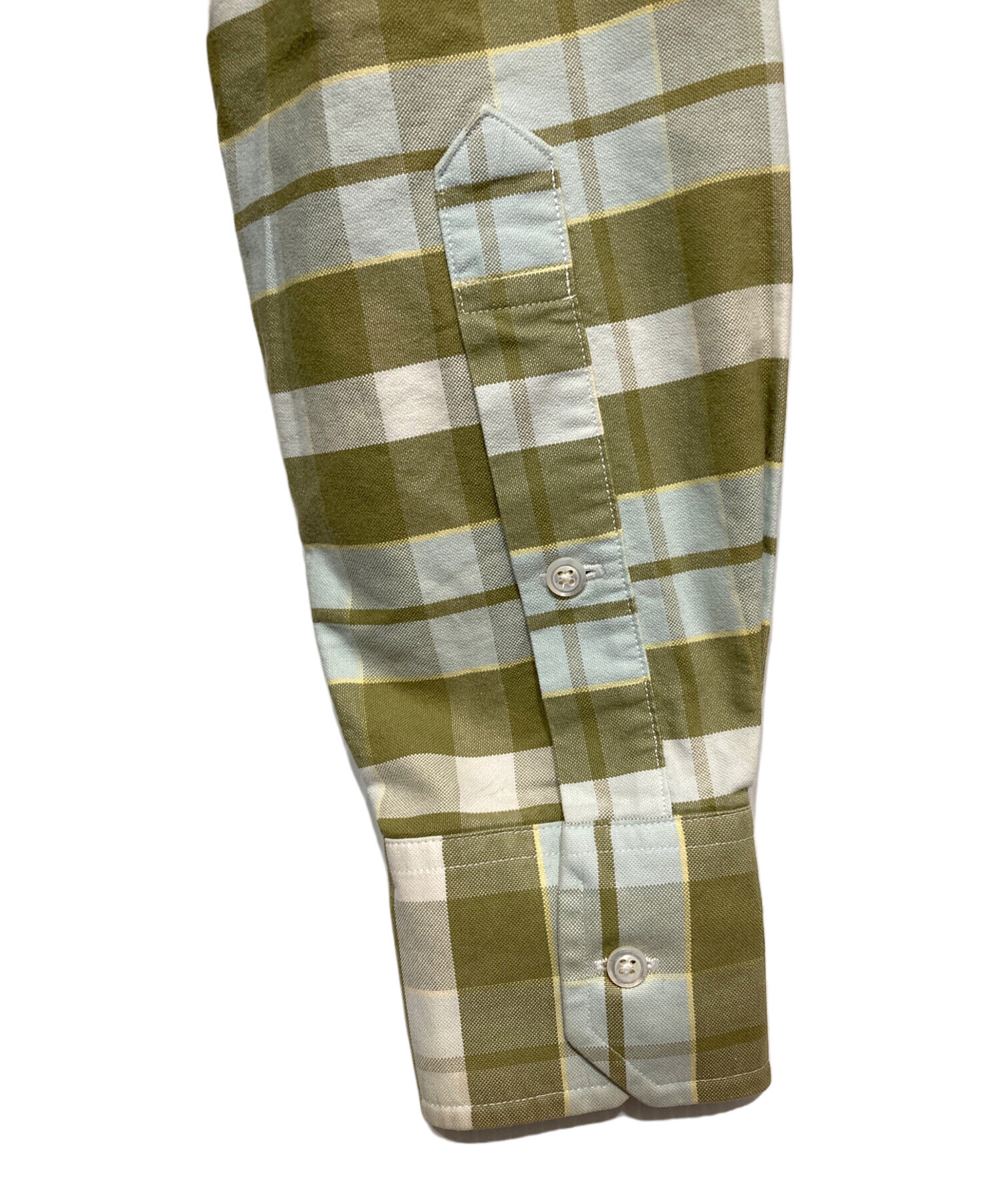 中古・古着通販】Thom Browne (トムブラウン) チェックシャツ グリーン