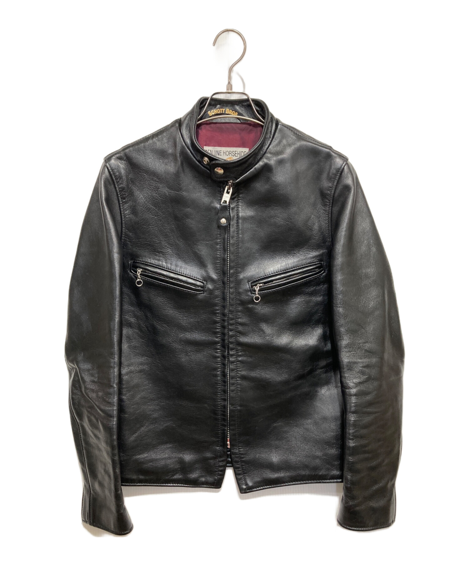 ジャケット・アウター schott641xxh (34 ) 中古・古着通販】Schott (ショット) 641XXH HORSE LEATHER ブラック