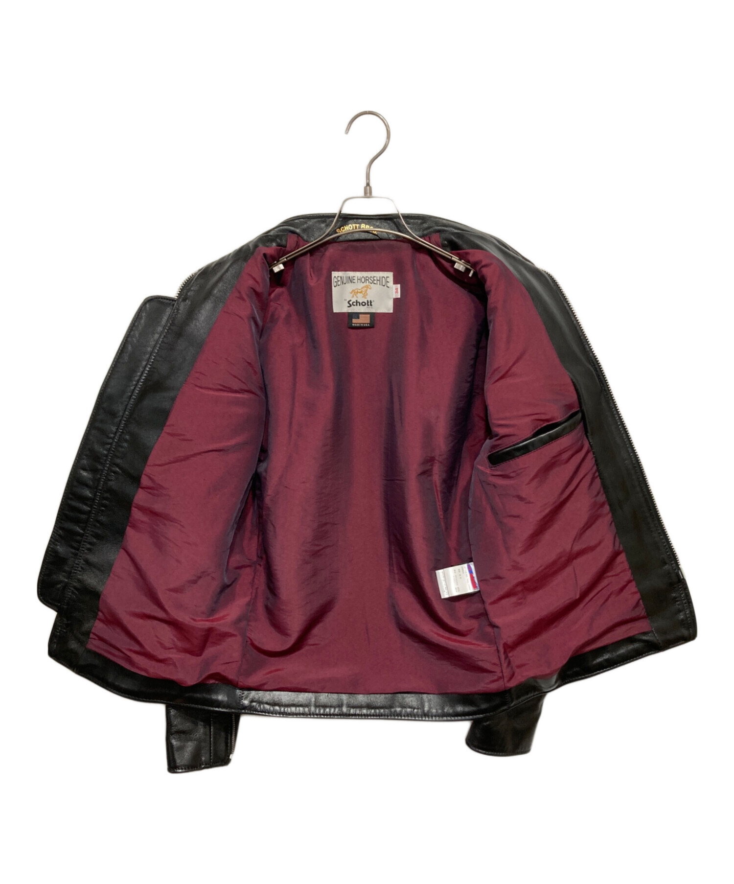 中古・古着通販】Schott (ショット) 641XXH HORSE LEATHER ブラック