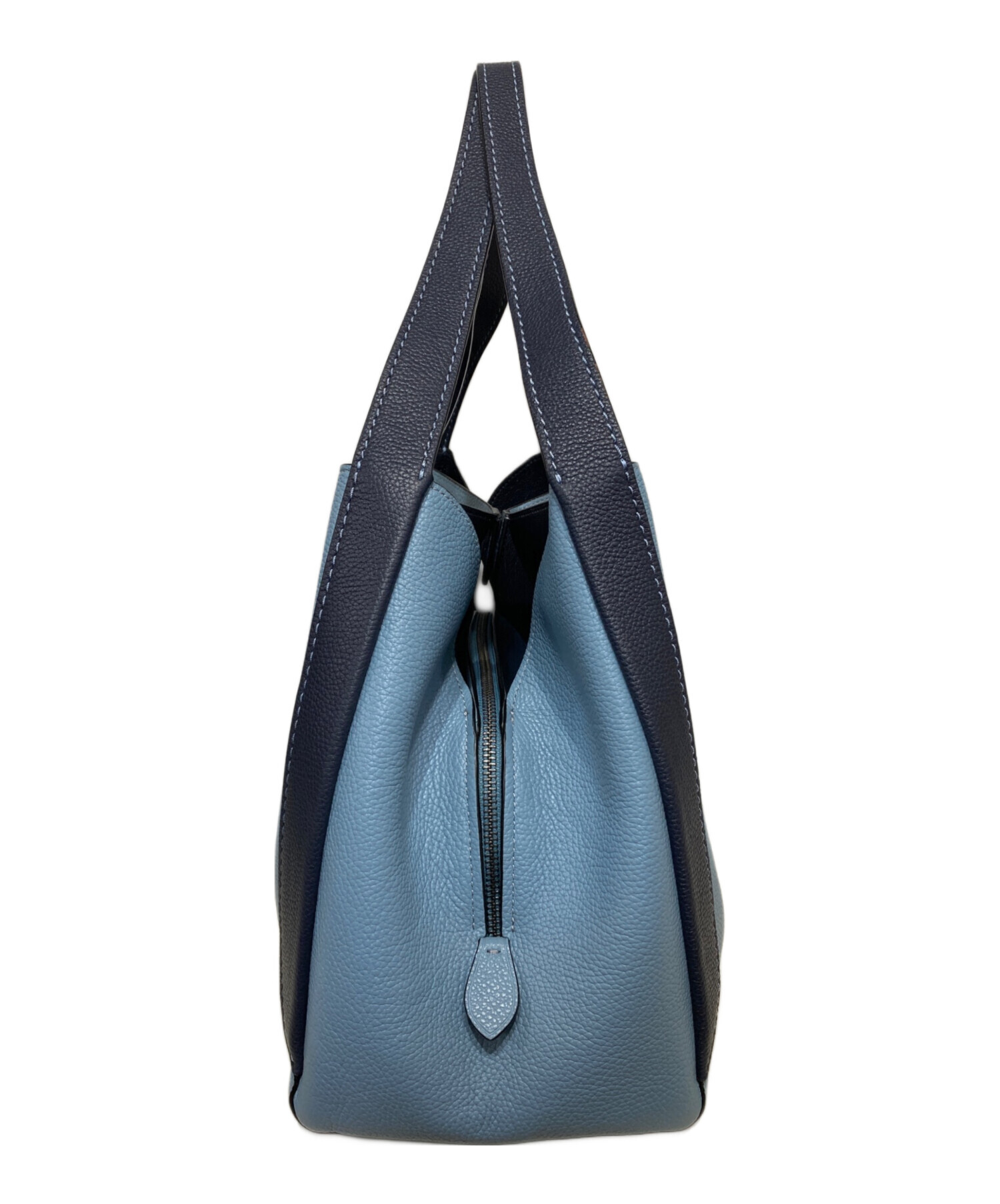 コーチ COACH ハンドバッグ ハドリー ホーボー レザー ブルー 中古・古着通販】COACH (コーチ) ハドリーホーボーカラーブロック