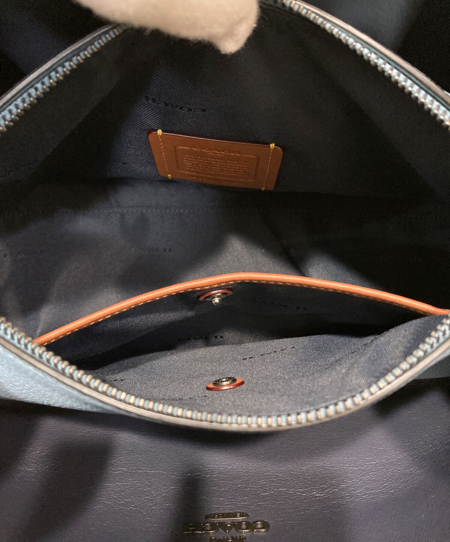 中古・古着通販】COACH (コーチ) ハドリーホーボーカラーブロック