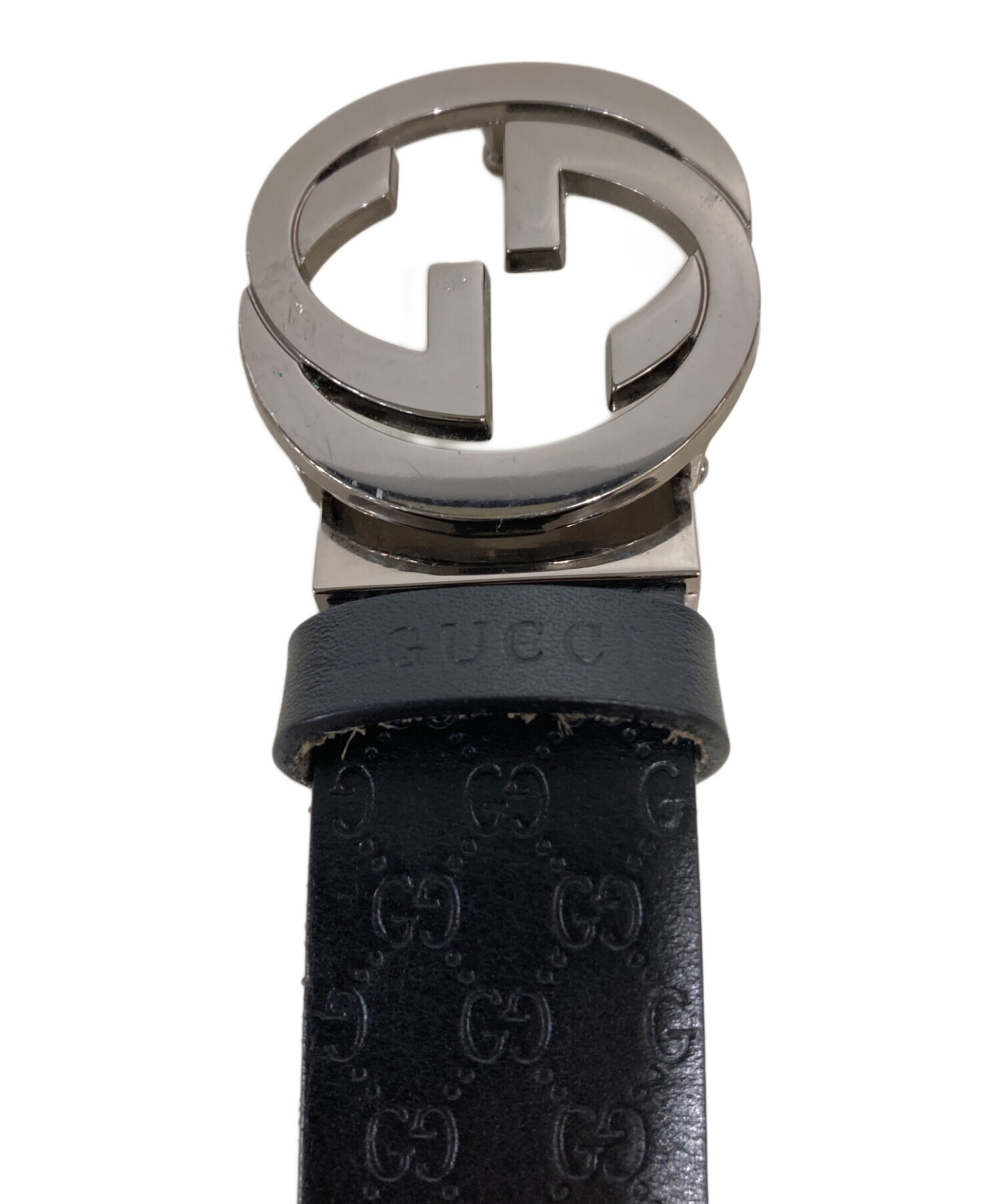 中古・古着通販】GUCCI (グッチ) インターロッキングGバックルレザー