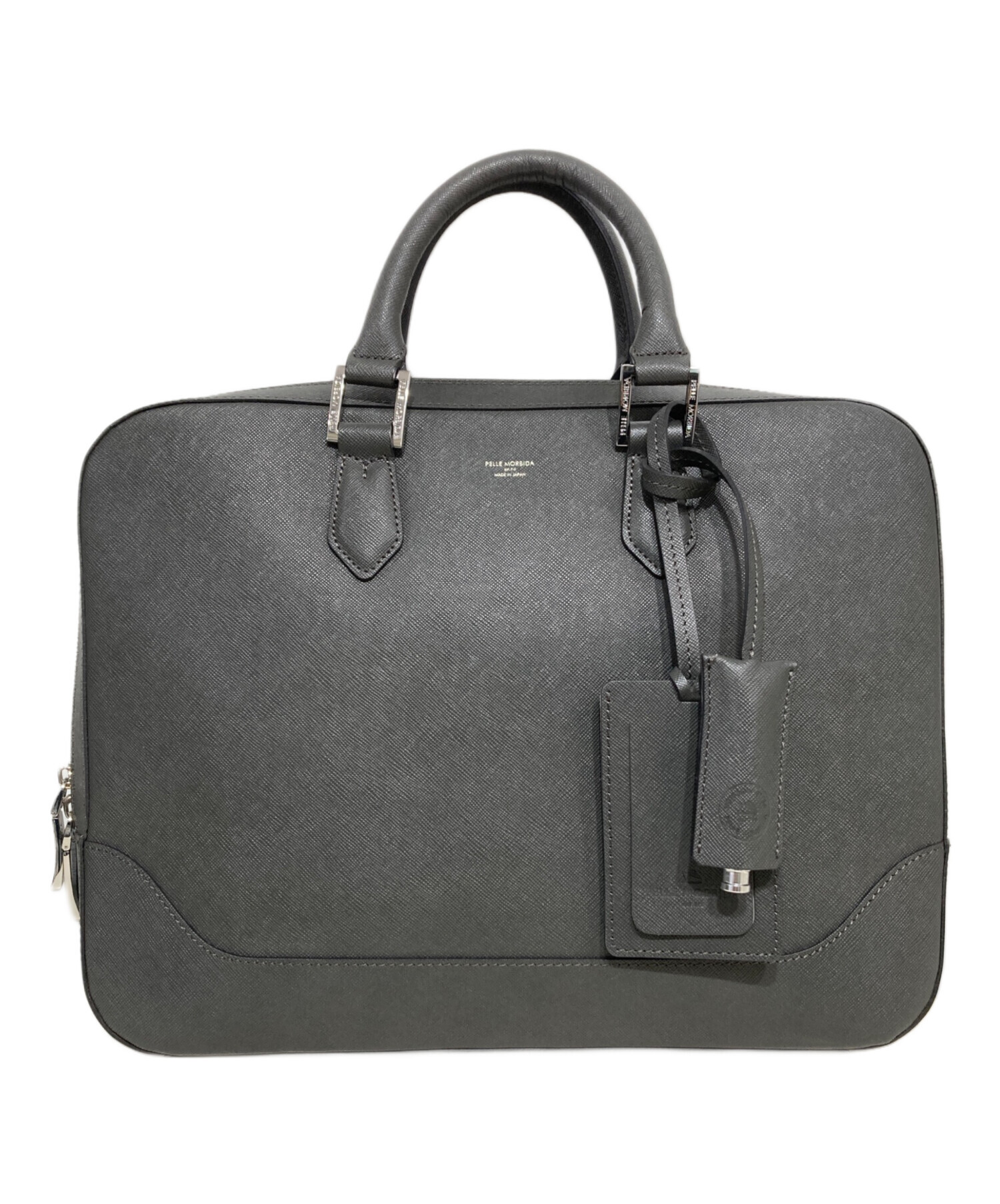 PELLE MORBIDA ビジネスバッグ　ブリーフケース　グレー 中古・古着通販】PELLE MORBIDA (ペッレモルビダ) ブリーフケース