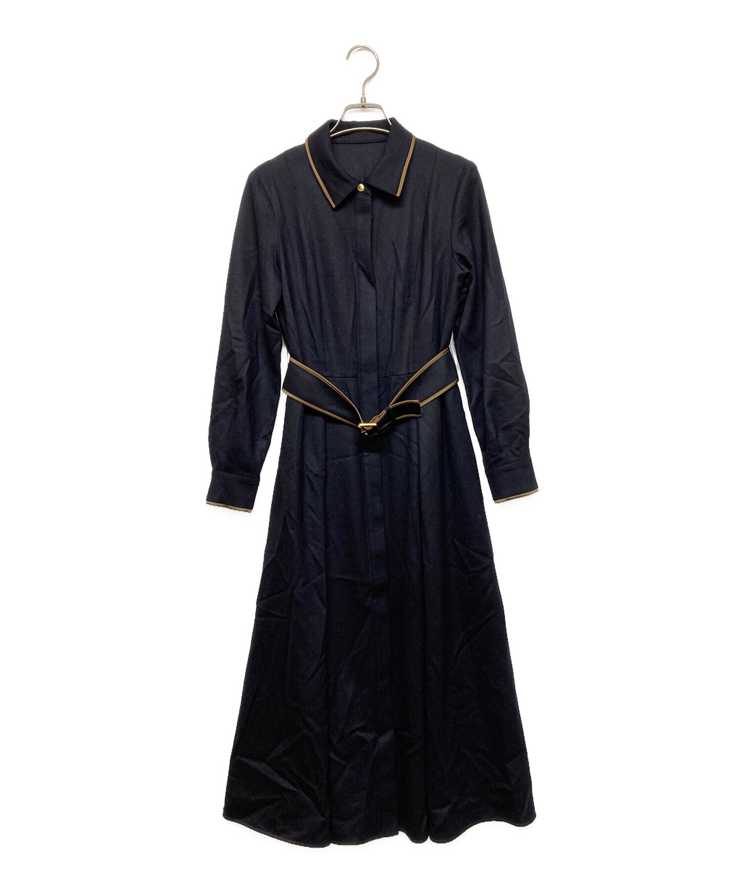 中古・古着通販】ANAYI (アナイ) ウールフラノタックシャツワンピース
