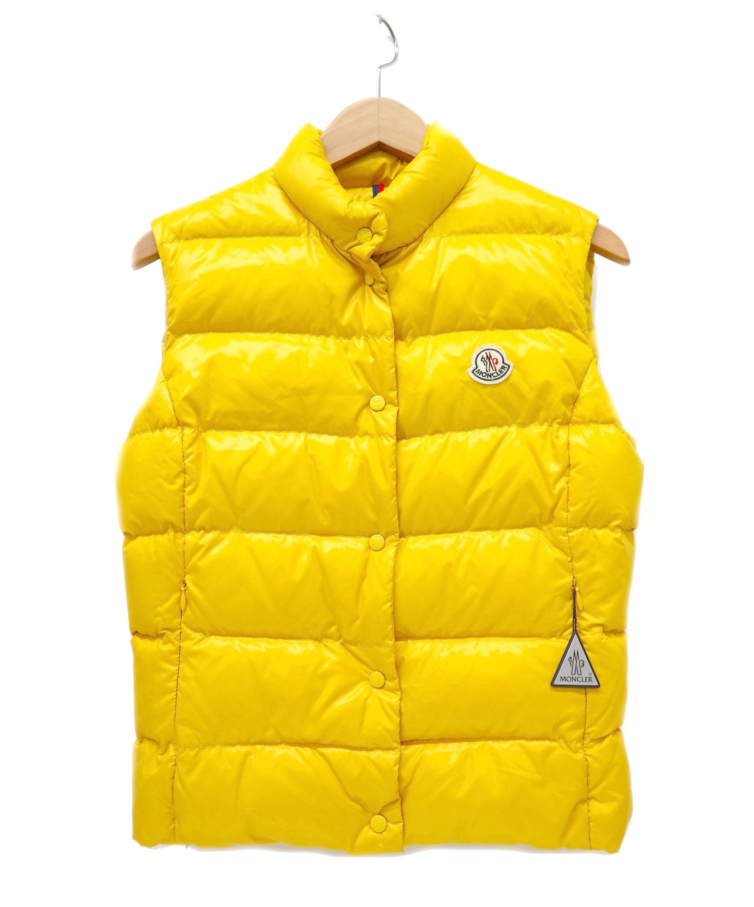 MONCLER イエロー ダウンベスト 中古・古着通販】MONCLER (モンクレール) ダウンベスト イエロー