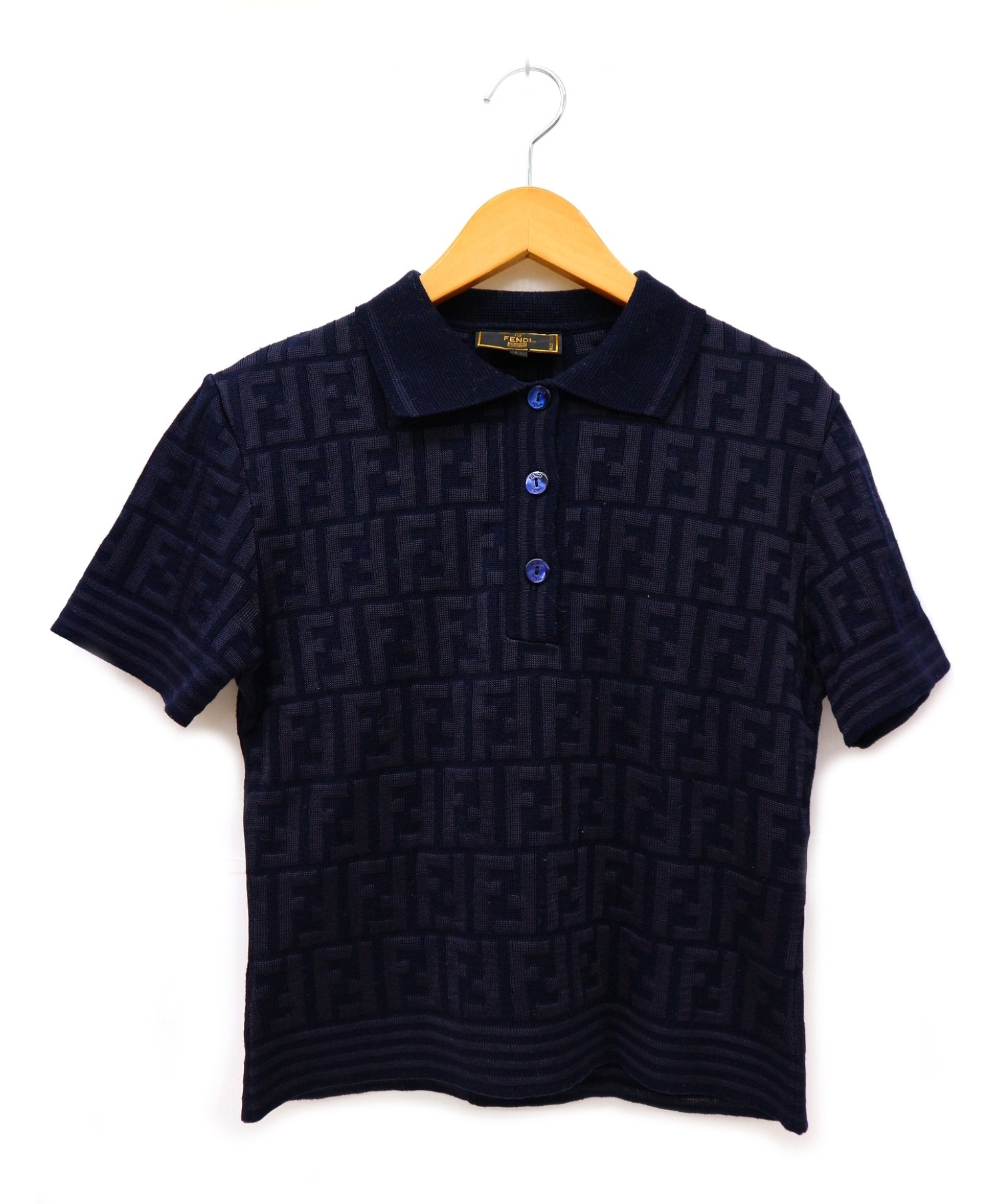 FENDI ズッカ柄 フェンディ ポロシャツ イタリア製 タイト y2k