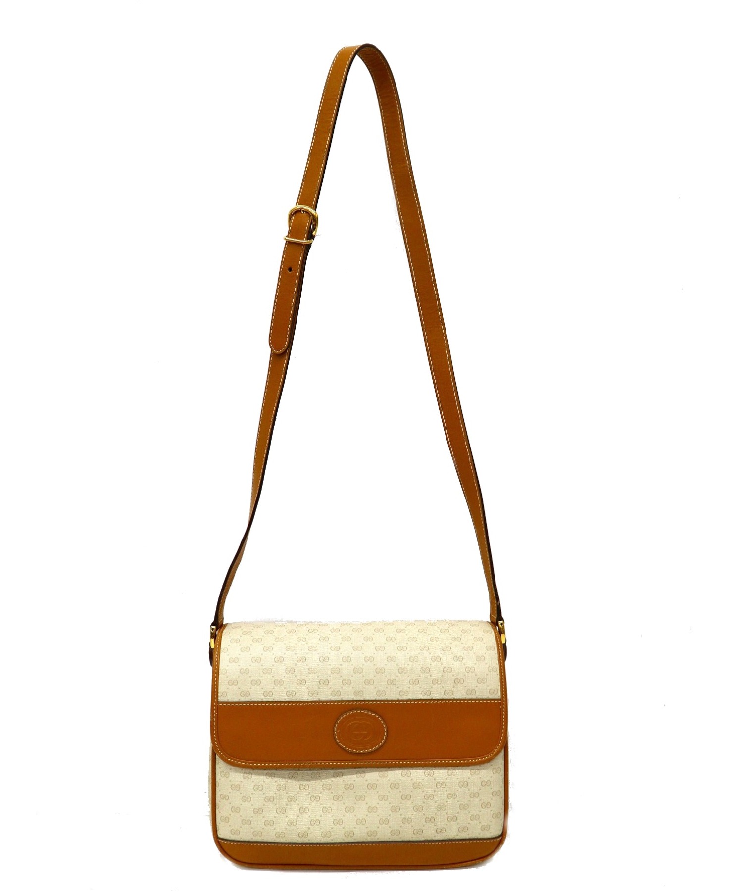 中古・古着通販】GUCCI (グッチ) ショルダーバッグ ベージュ OLD GUCCI