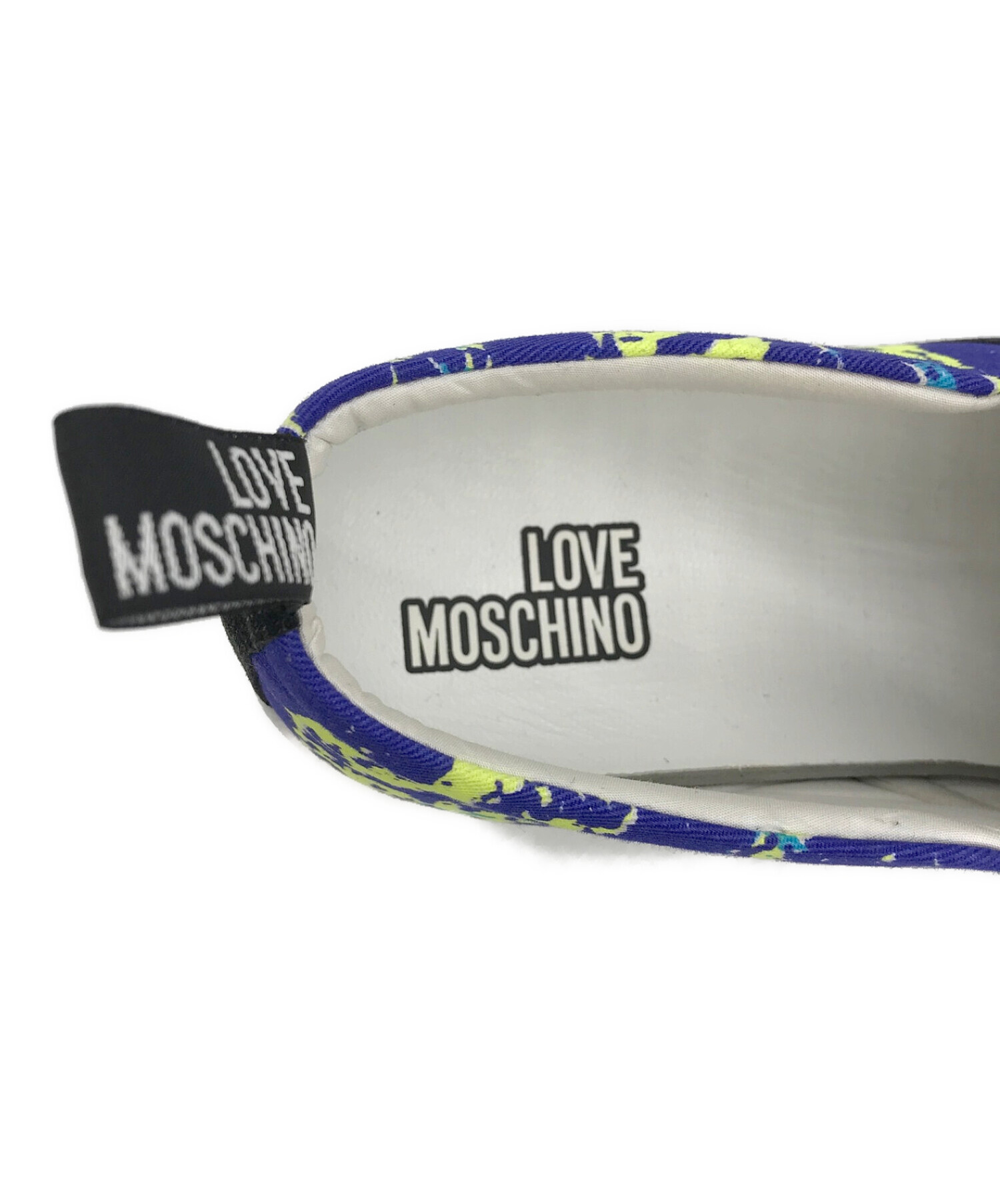 中古・古着通販】LOVE MOSCHINO (ラブモスキーノ) スリッポン ブルー 