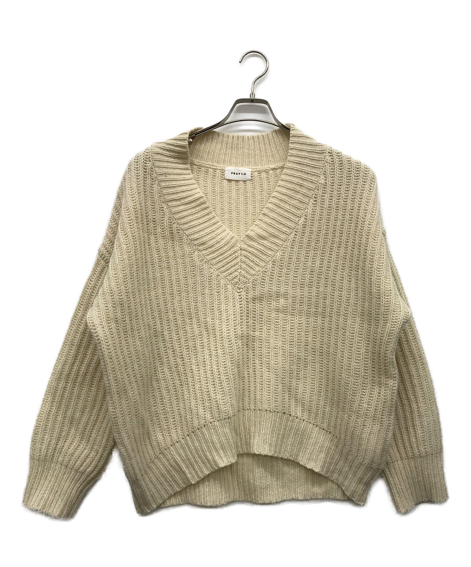 FRAY I.D フレイ アイディー ペーパーヤーンフリンジニット FRAY I.D（フレイ・アイディー） ニット セーター ジャガードフリンジ