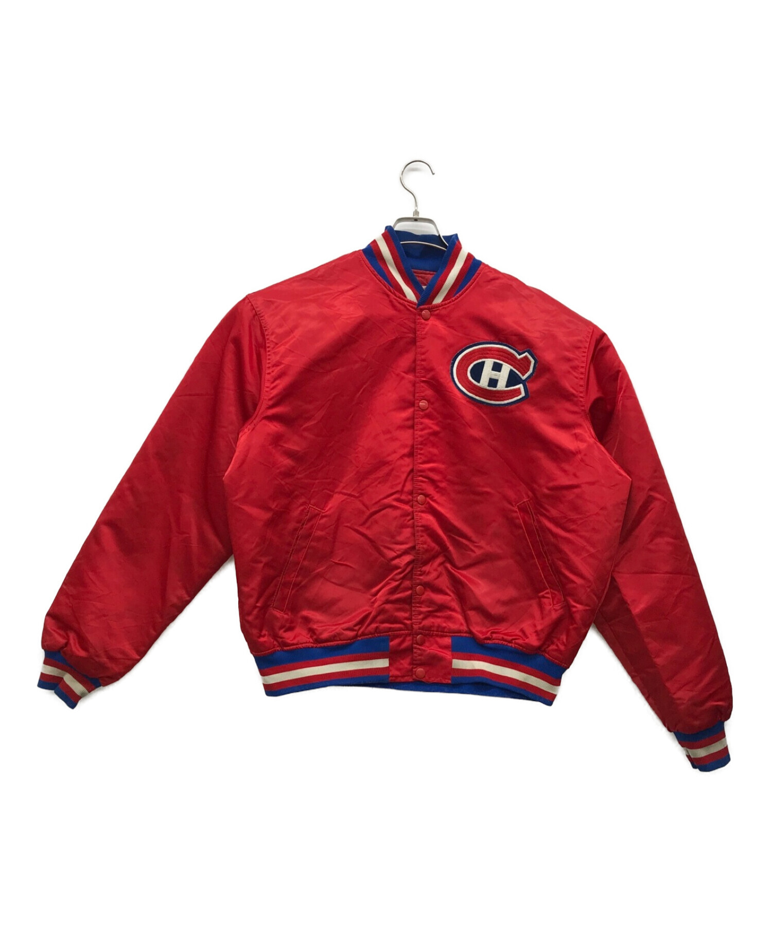 STARTER / スタジャン/XL/ナイロン/RED 中古・古着通販】STARTER (スターター) ナイロンスタジャン レッド